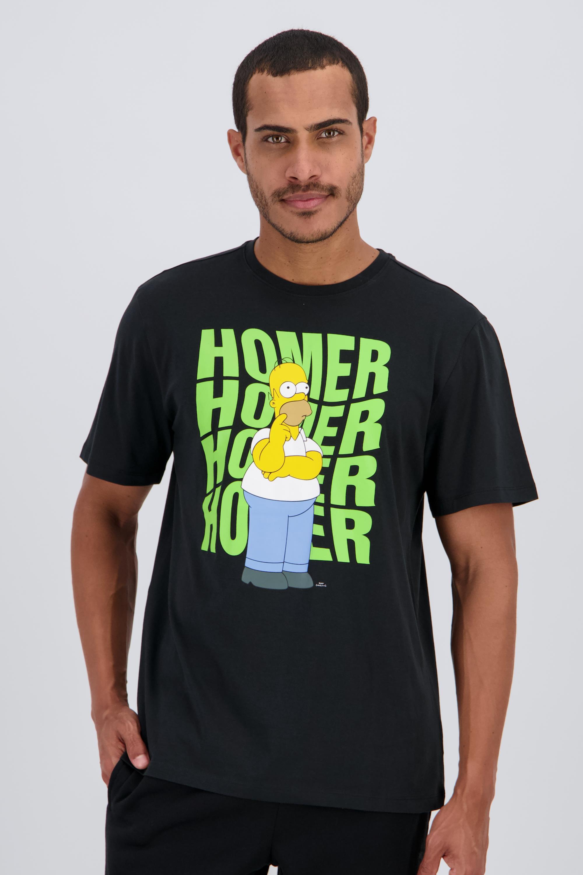 Camiseta Homer Simpson - Negro - Camiseta Hombre talla M