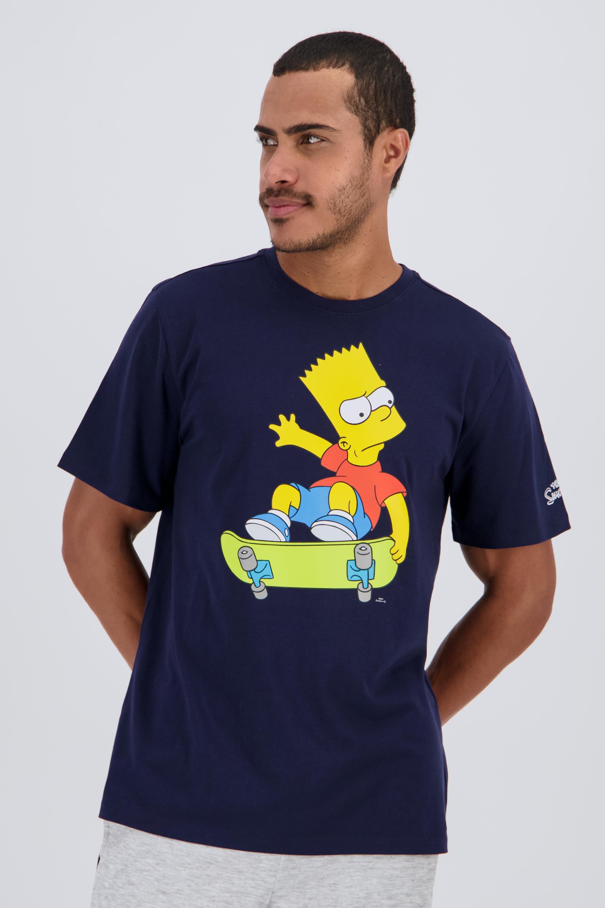 Camiseta Bart Simpson - Azul - Camiseta Hombre talla 2XL