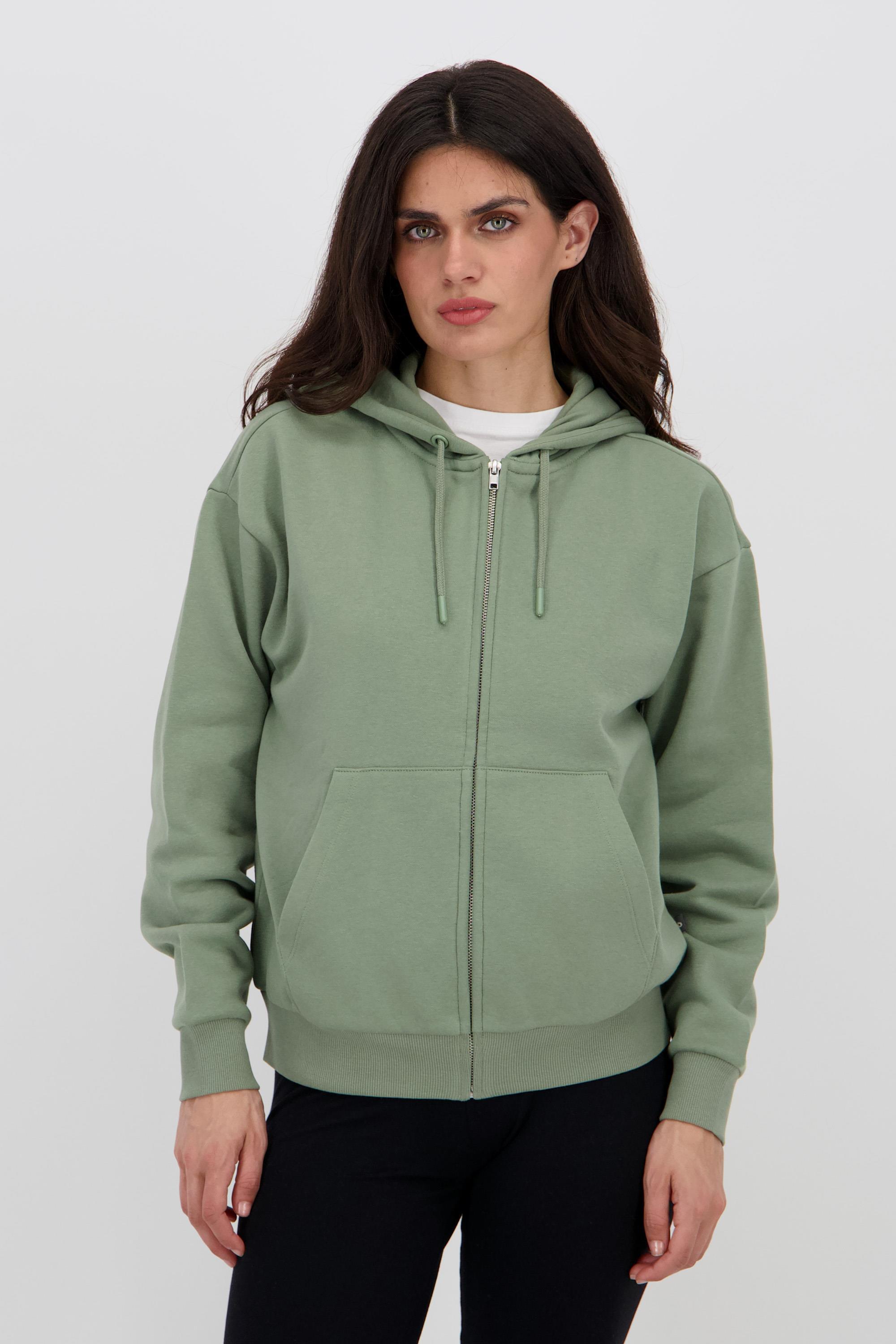 Sudadera Capucha Up - Verde Cremallera Mujer talla 2XL