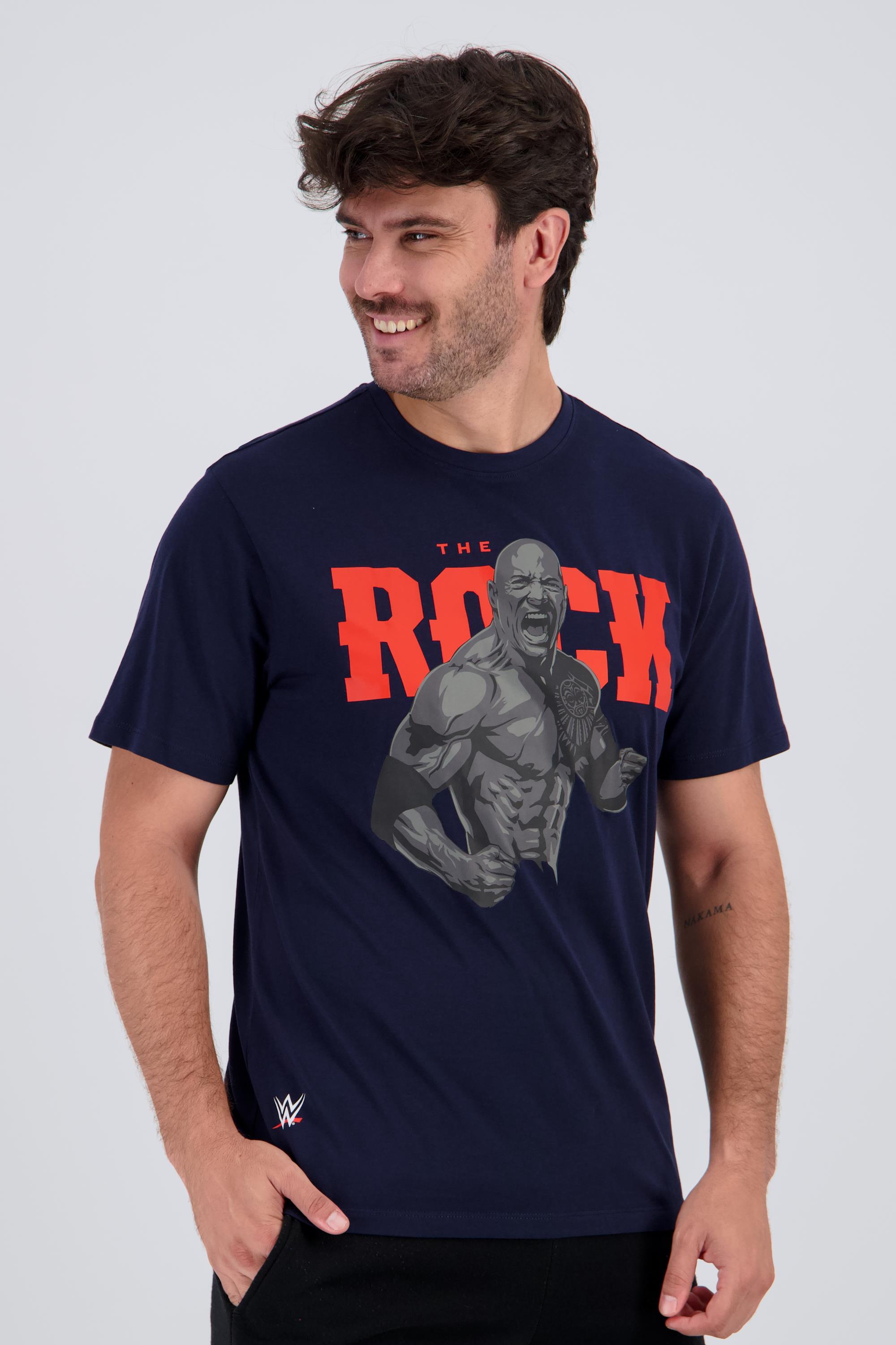 Camiseta The Rock Dwayne Johnson - Azul - Hombre talla 2XL