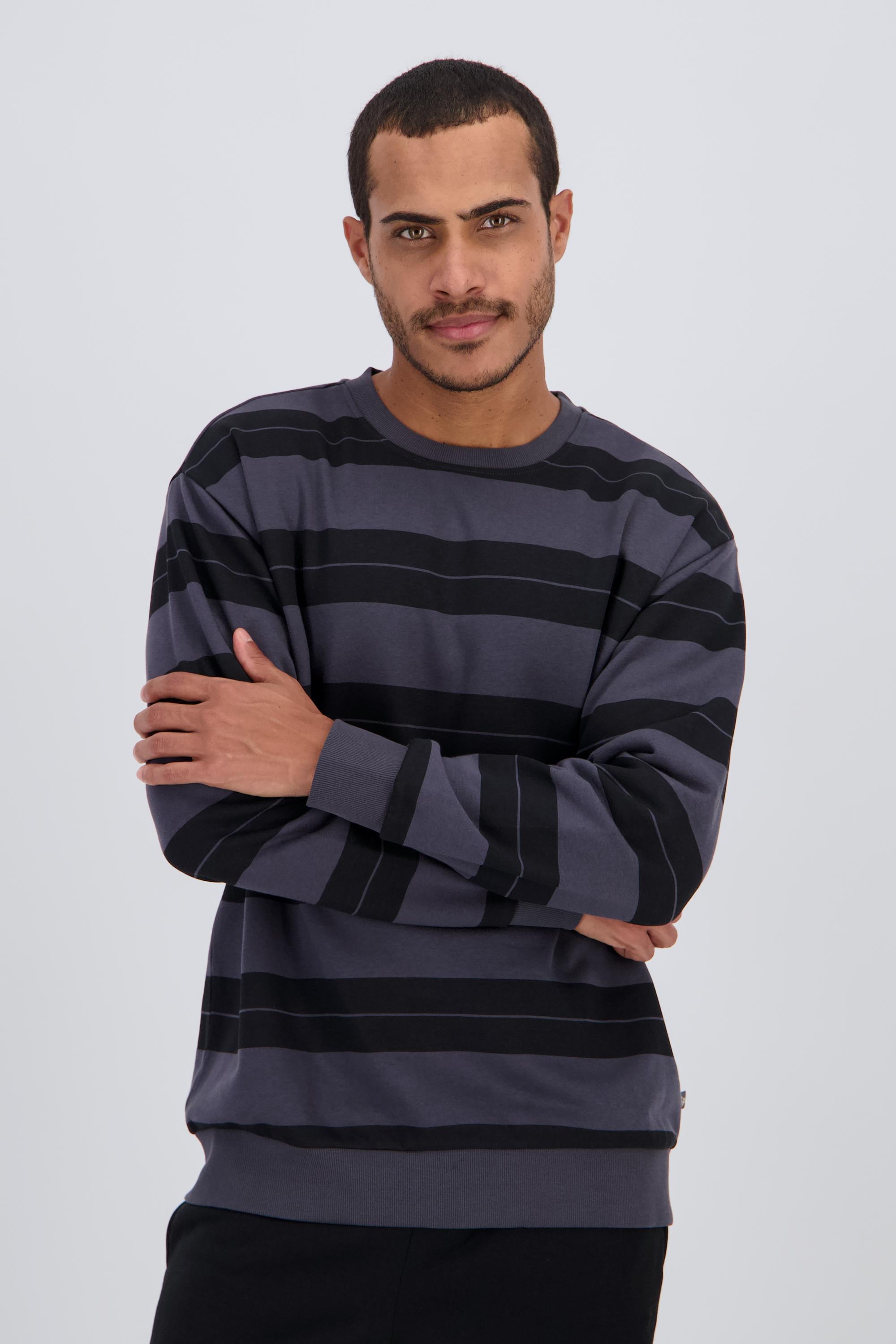 Up Stamps - Gris - Sudadera Rayas Hombre talla L