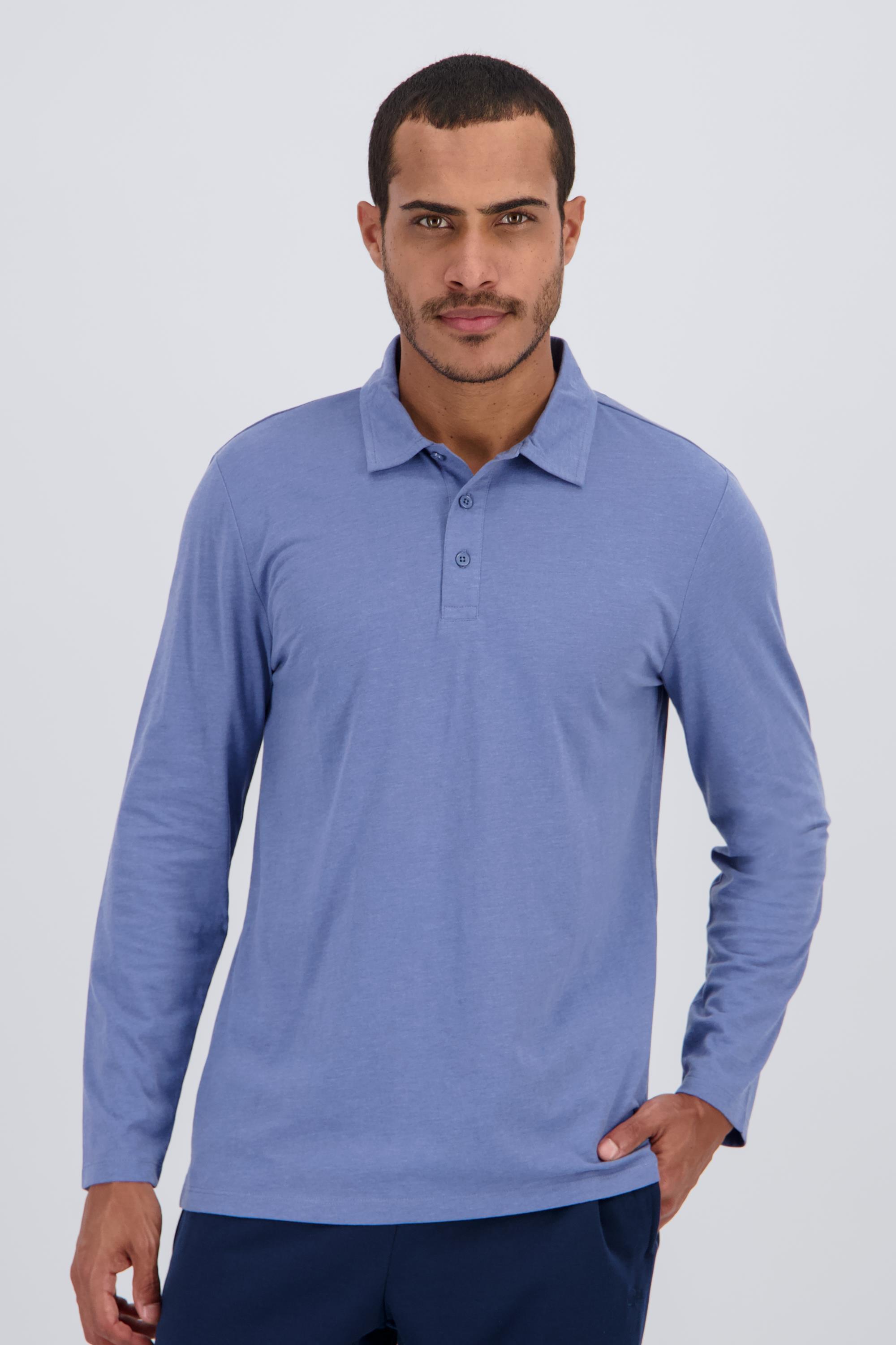 Polo Manga Larga Up - Denim - Polo Algodón Hombre talla S