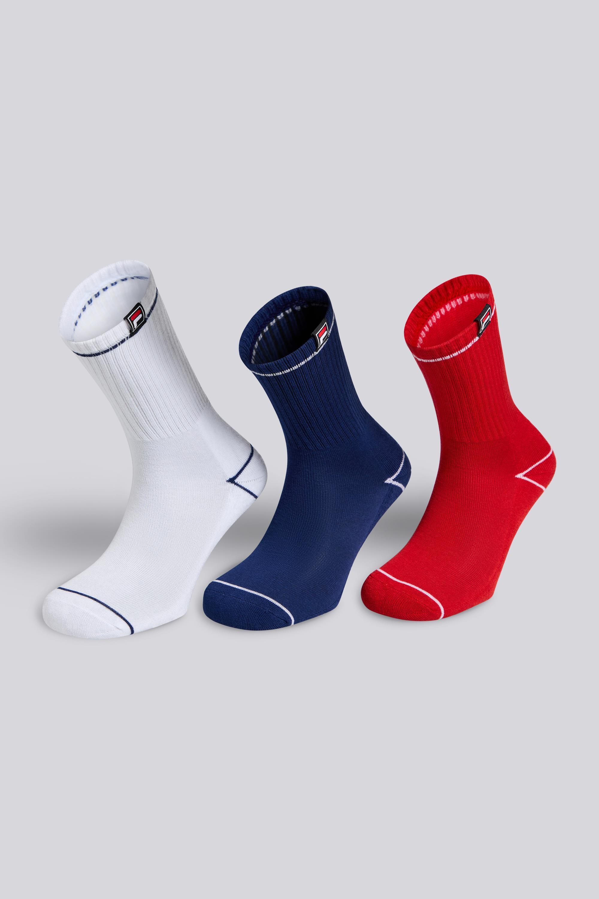 Calcetines Altos Fila Pack 3 Hombre Blancos talla T.U.