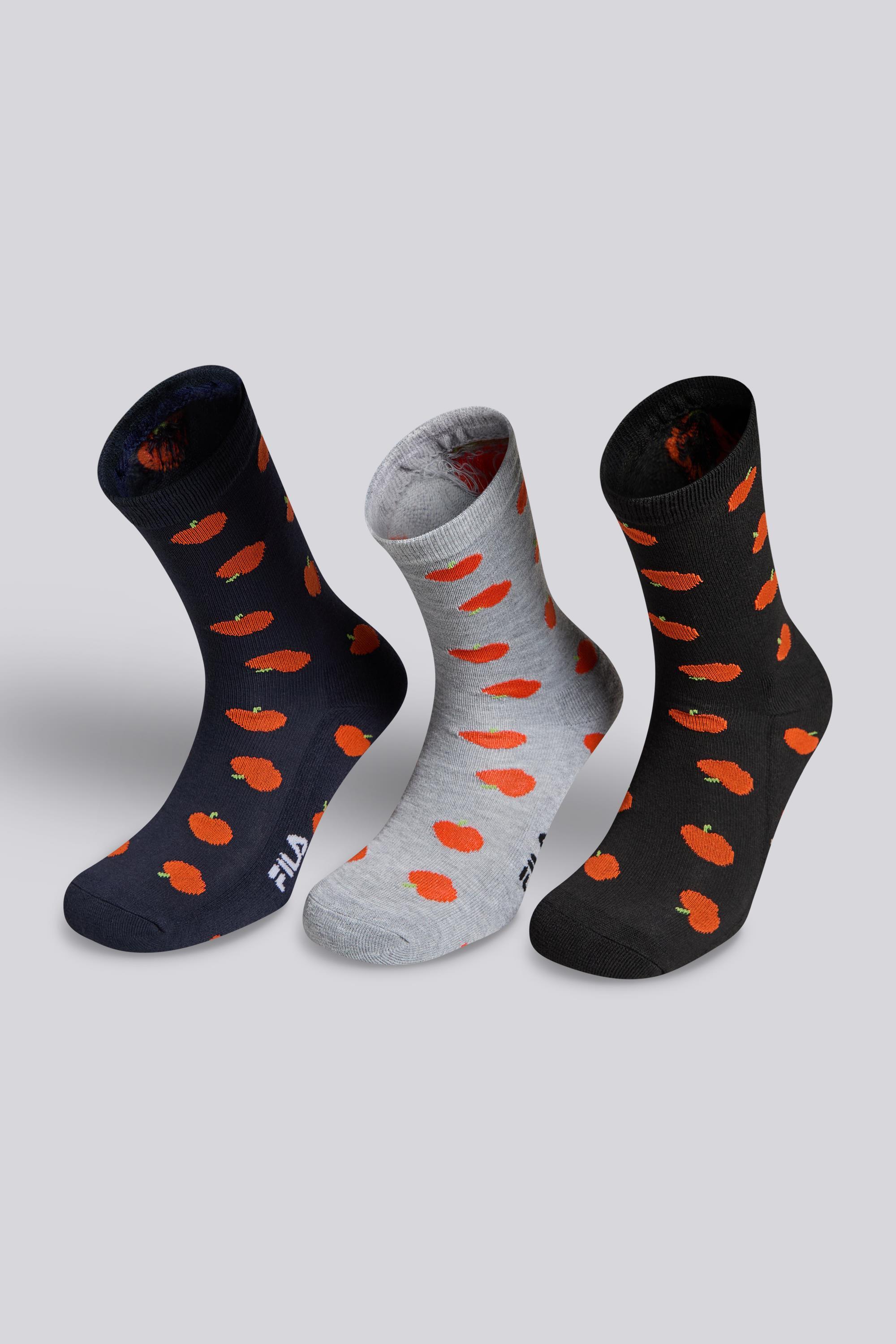 Calcetines Altos Fila Pack 3 Hombre Negros talla T.U.