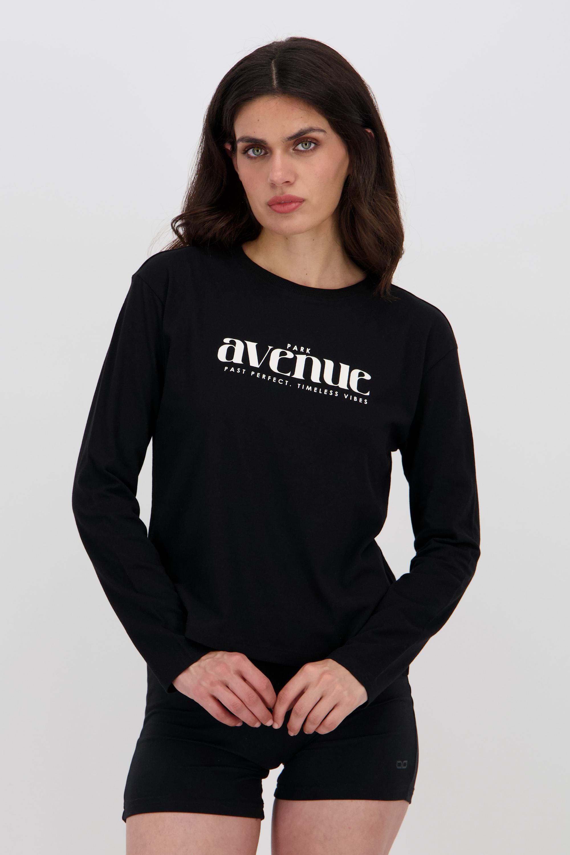 Up Avenue - Negro - Camiseta Manga Larga Mujer talla M