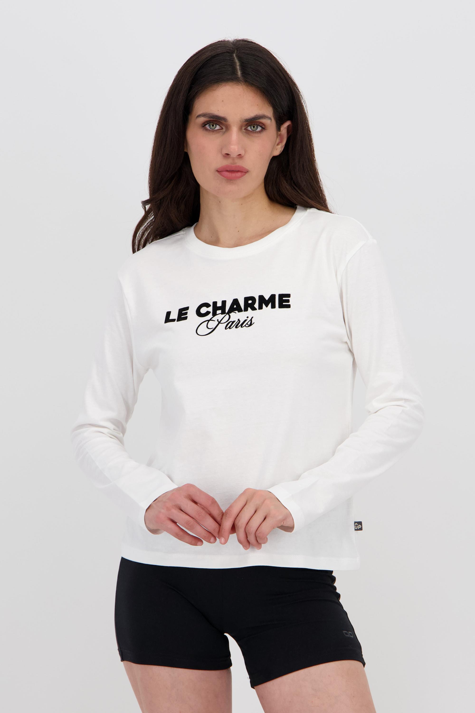 Up Le Charme - Blanco - Camiseta Manga Larga Mujer talla L