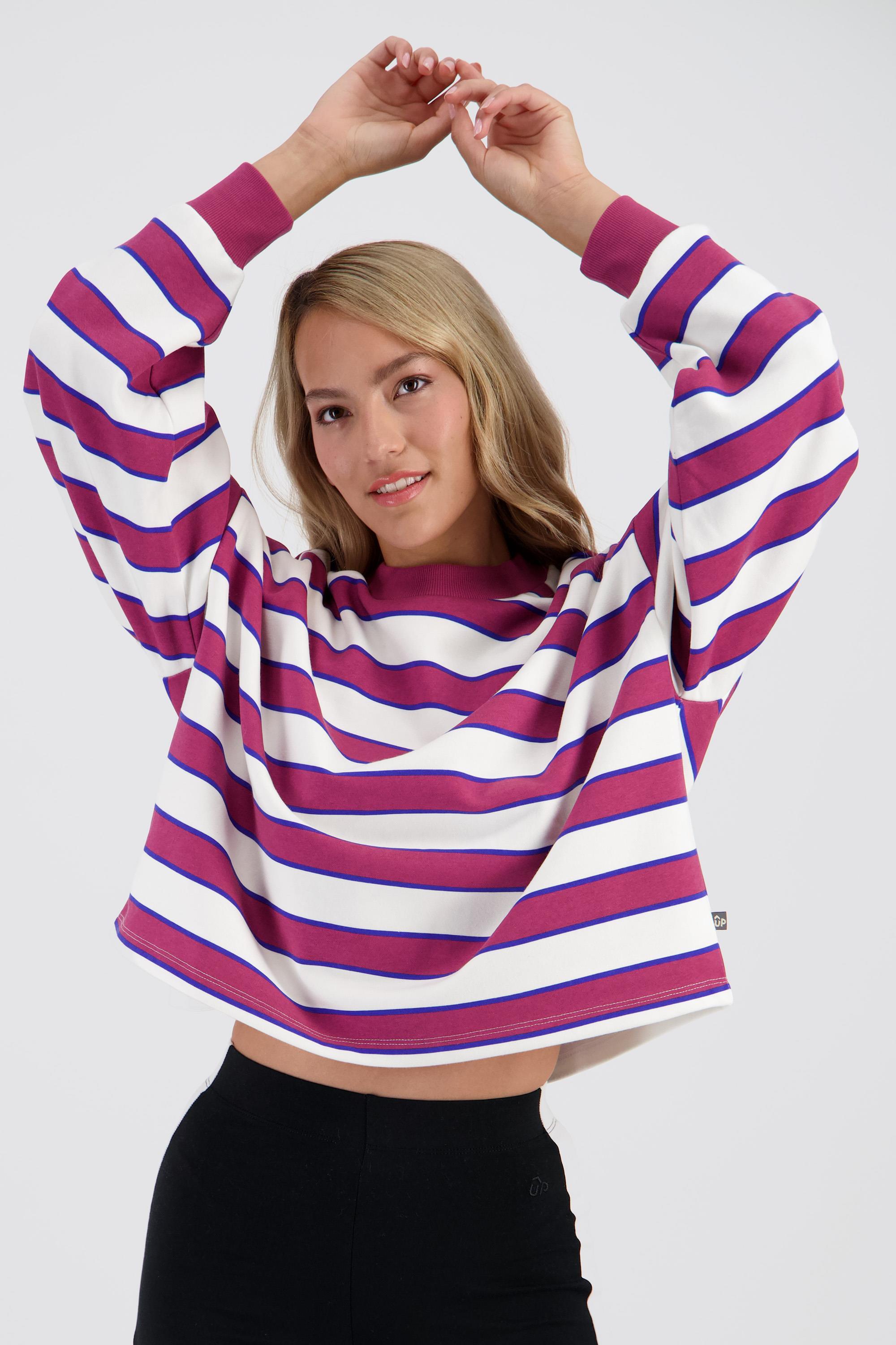 Sudadera Rayas Up - Blanco - Sudadera Oversize Mujer talla 2XL