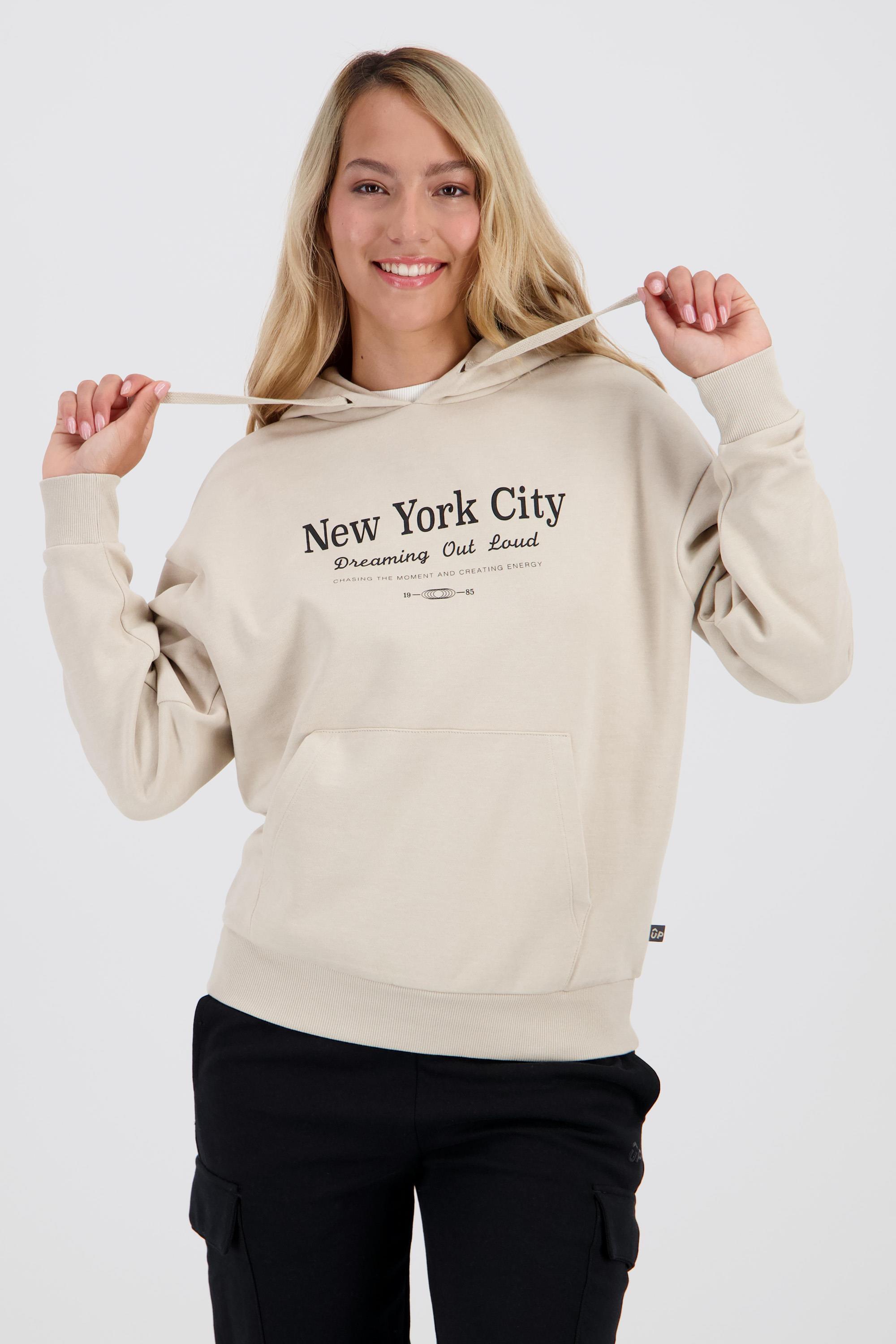Up Stamps - Arena - Sudadera Capucha Mujer talla M