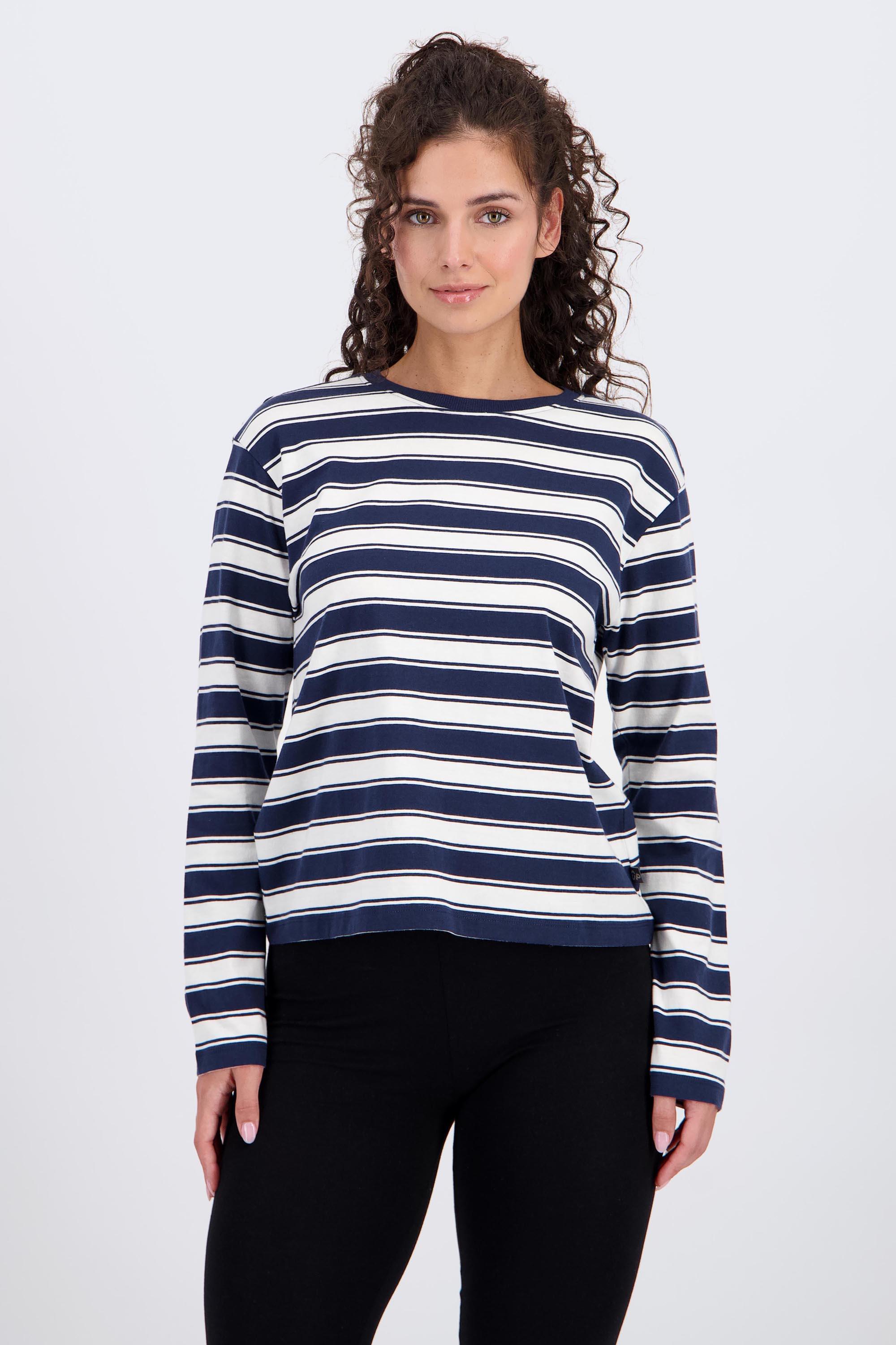 Up Rayas - Azul - Camiseta Manga Larga Mujer talla M