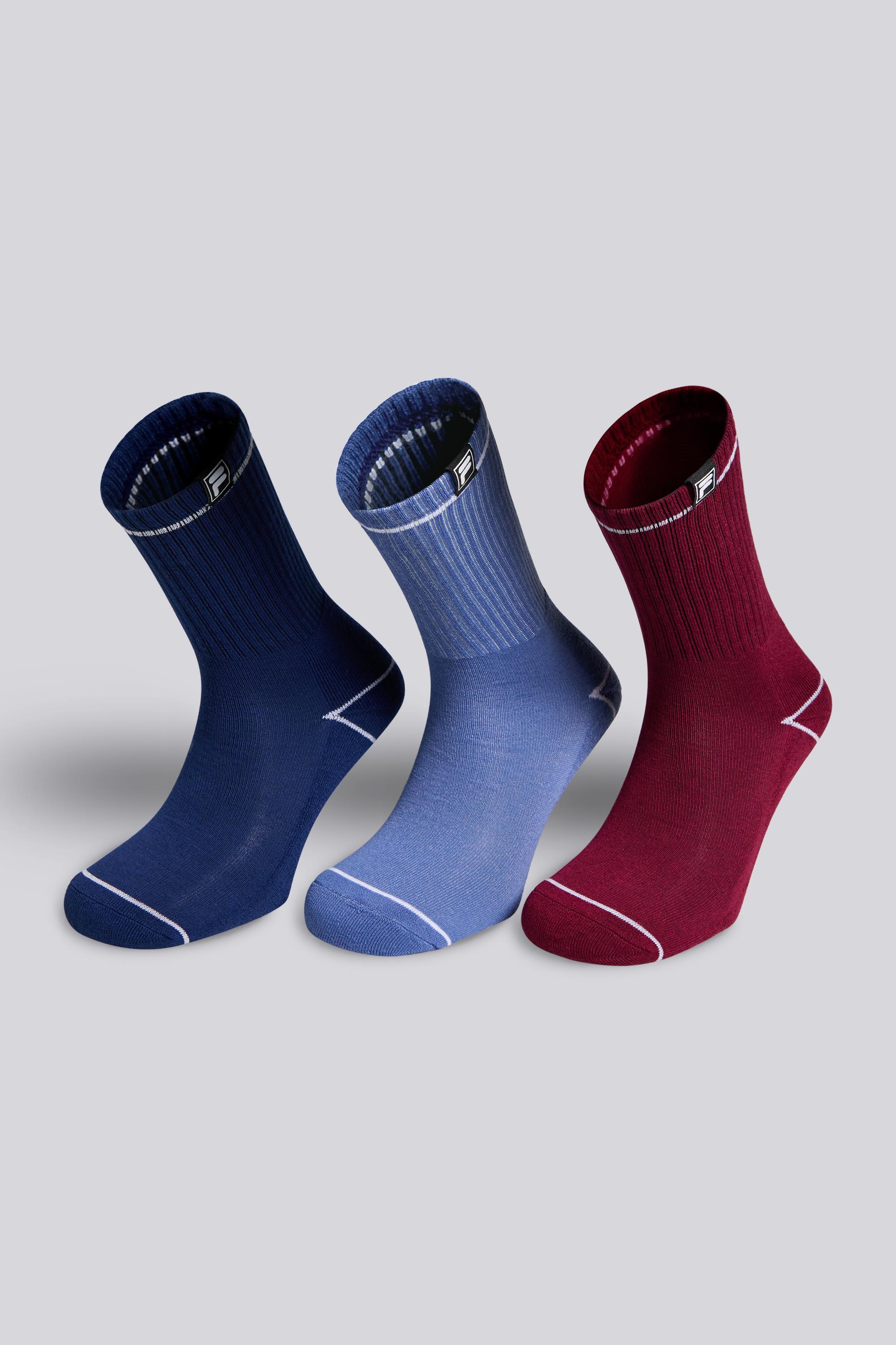Calcetines Altos Fila Pack 3 Hombre Rojos talla T.U.
