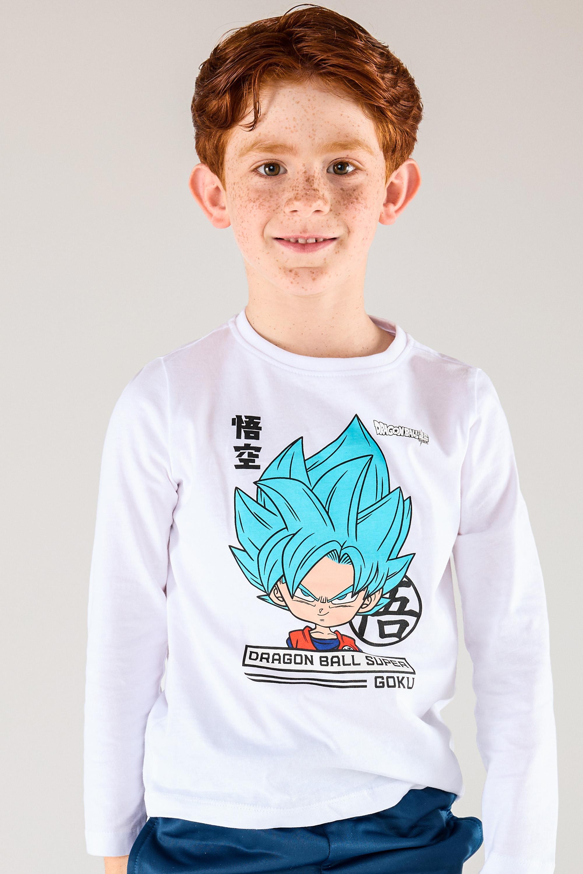 Camiseta Super Saiyajin - Blanco Niño talla 2