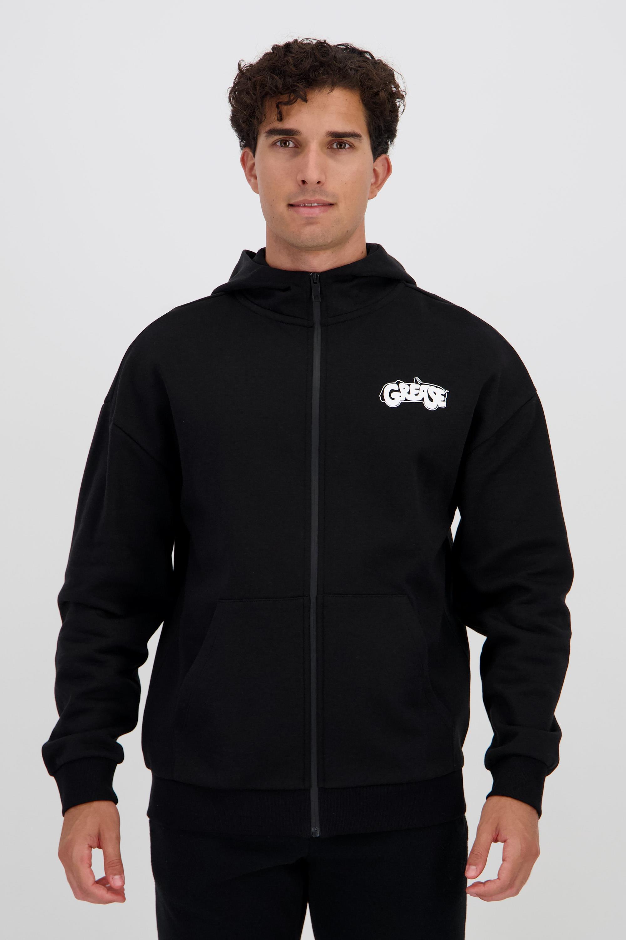 Sudadera Grease - Negro - Sudadera Cremallera Hombre talla 2XL