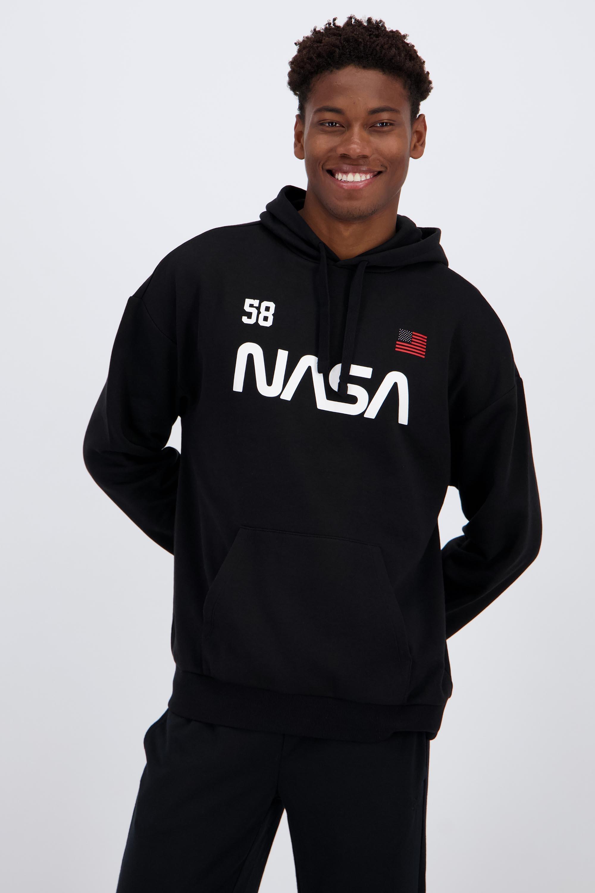 Sudadera NASA - Negro - Sudadera Capucha Hombre talla M