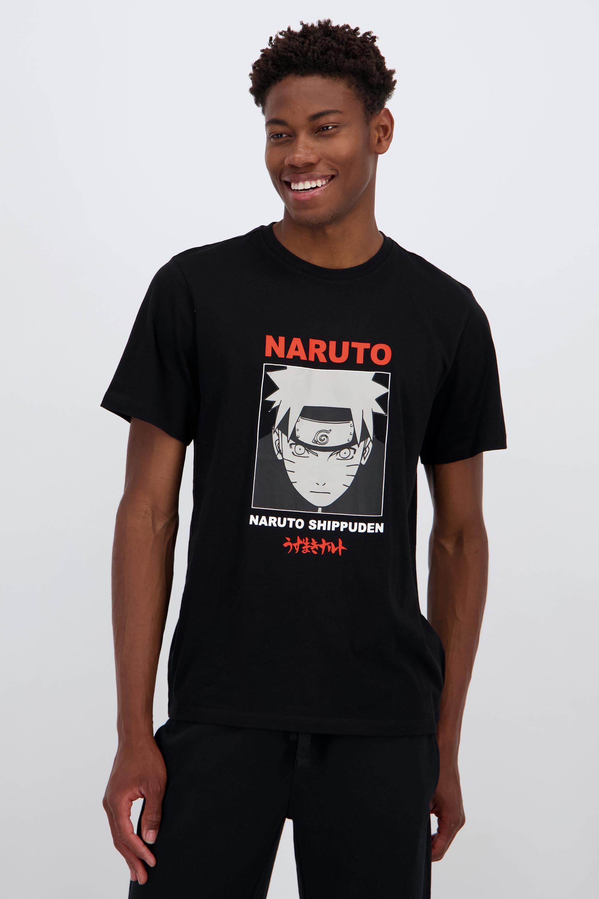 Camiseta Naruto Shippuden - Negro - Camiseta Hombre talla L