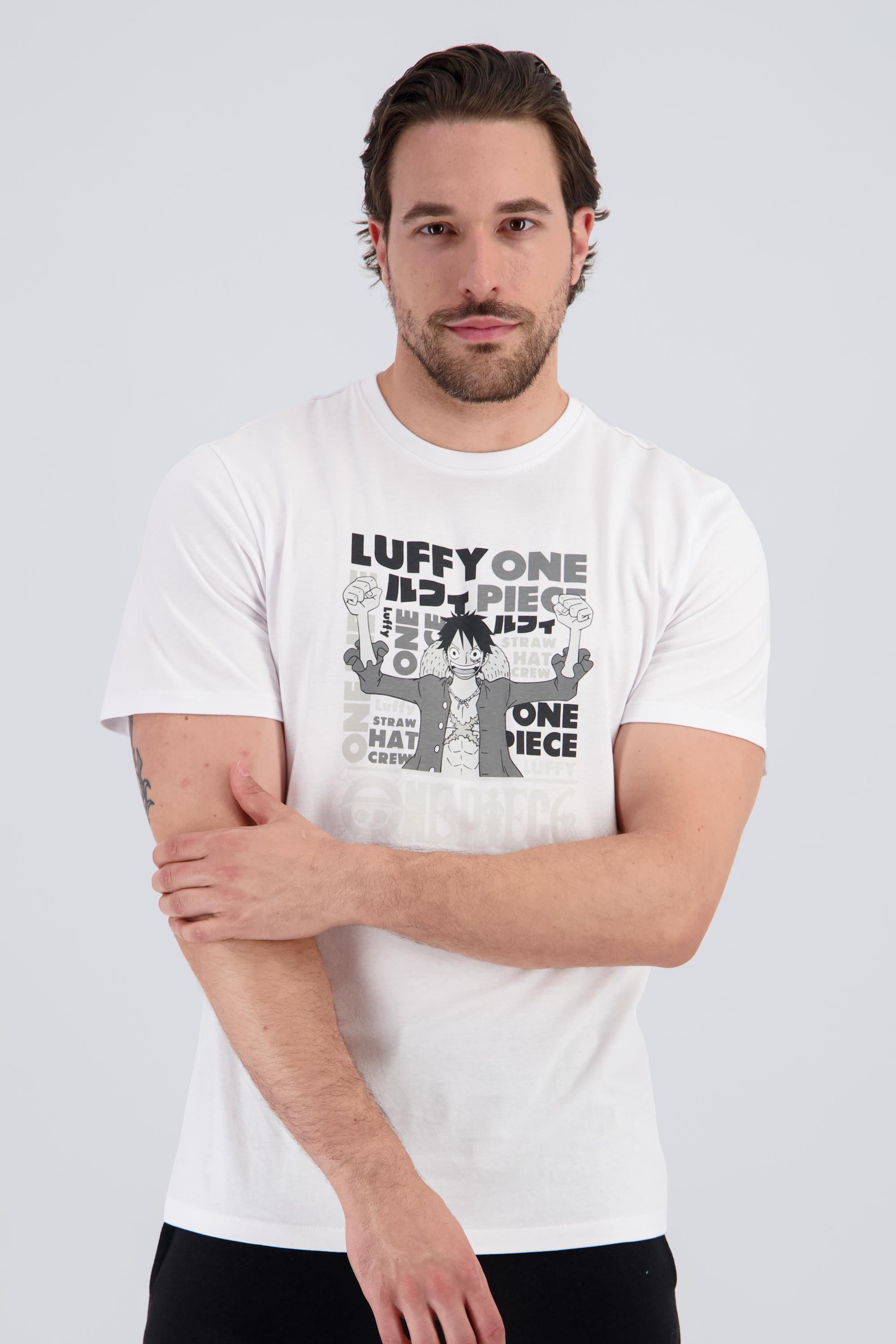 Camiseta Luffy One Piece - Blanco - Camiseta Hombre talla M