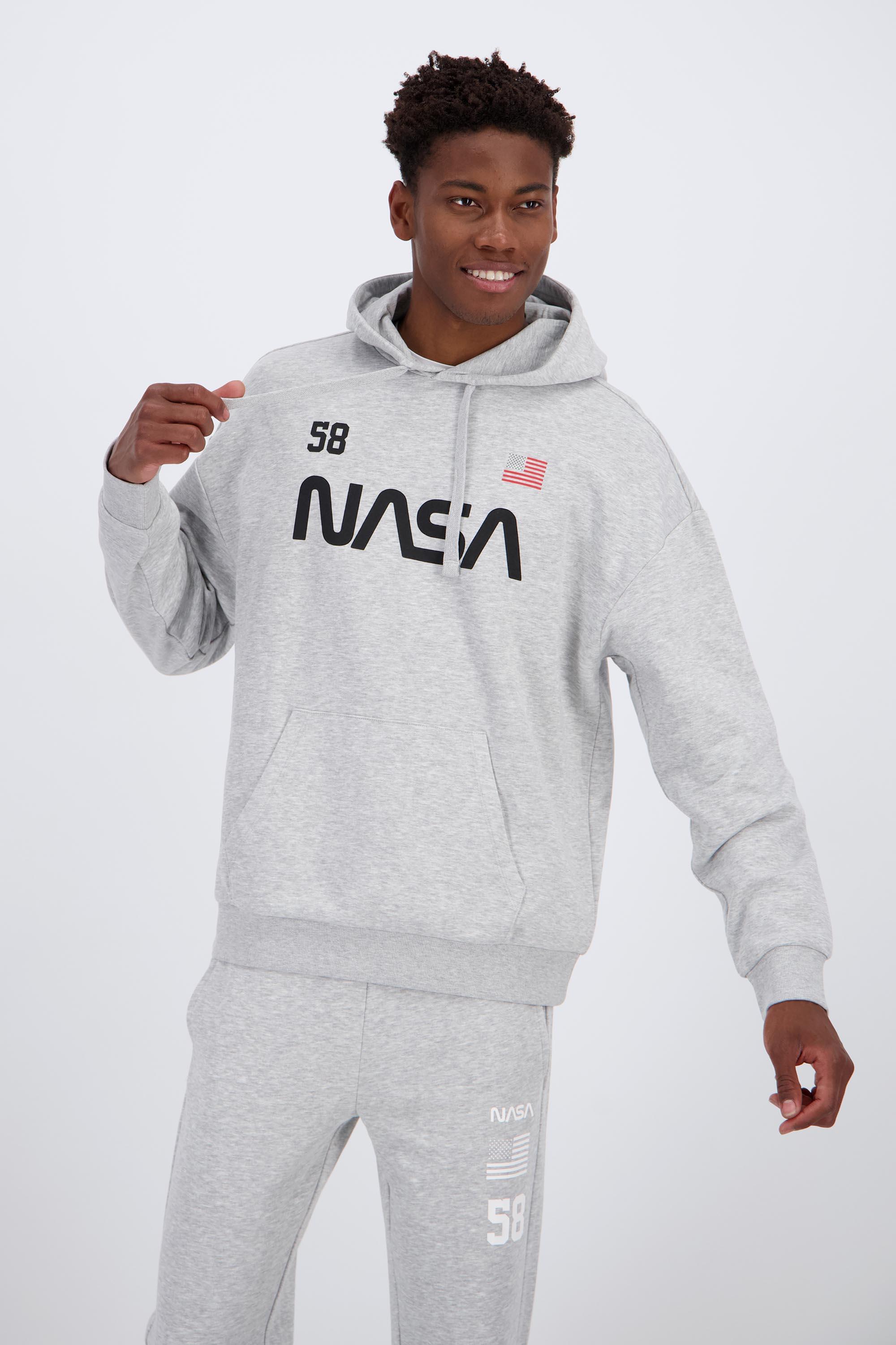 Sudadera NASA - Gris - Sudadera Capucha Hombre talla XL