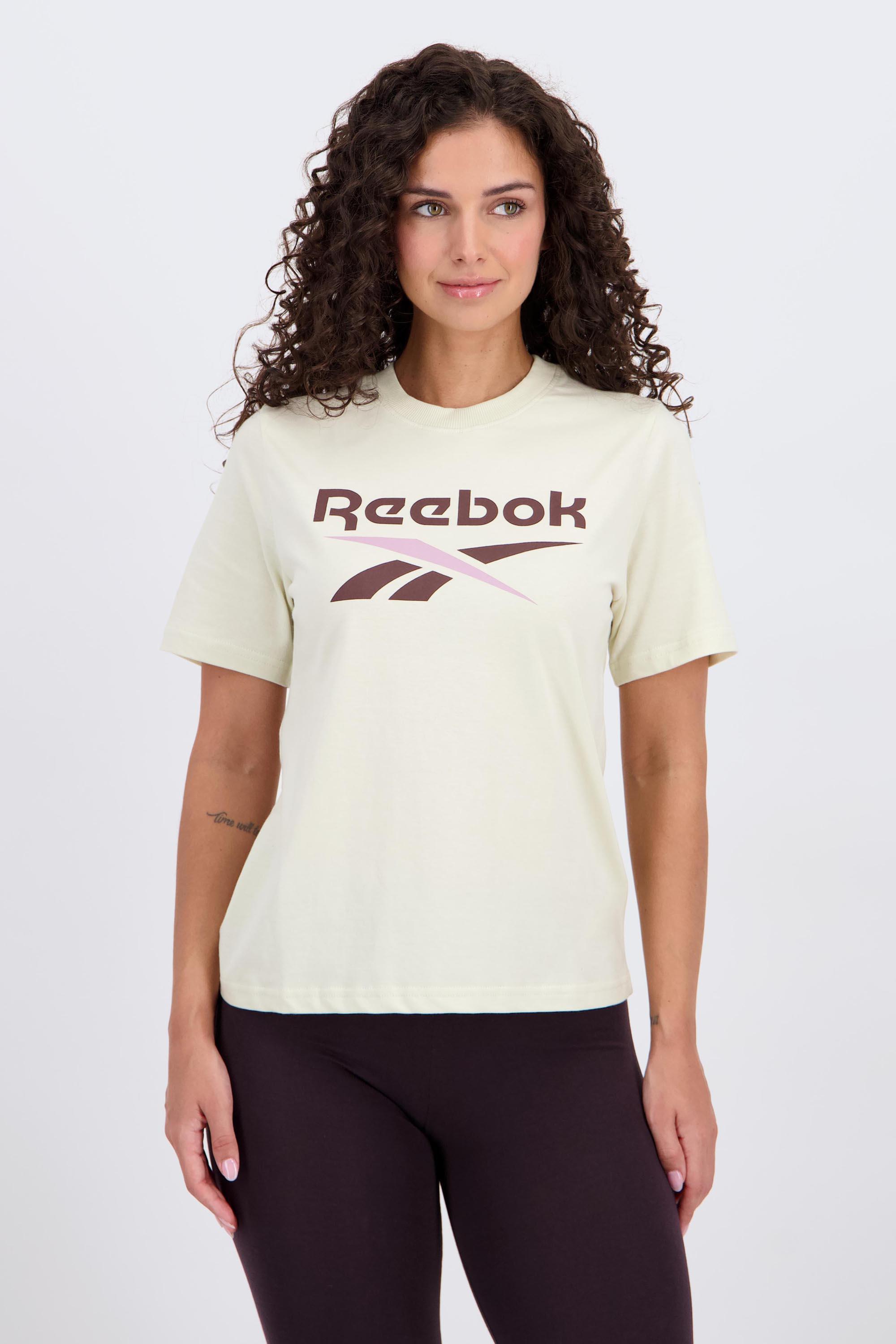 Camiseta Manga Corta Reebok - Crudo Mujer talla M