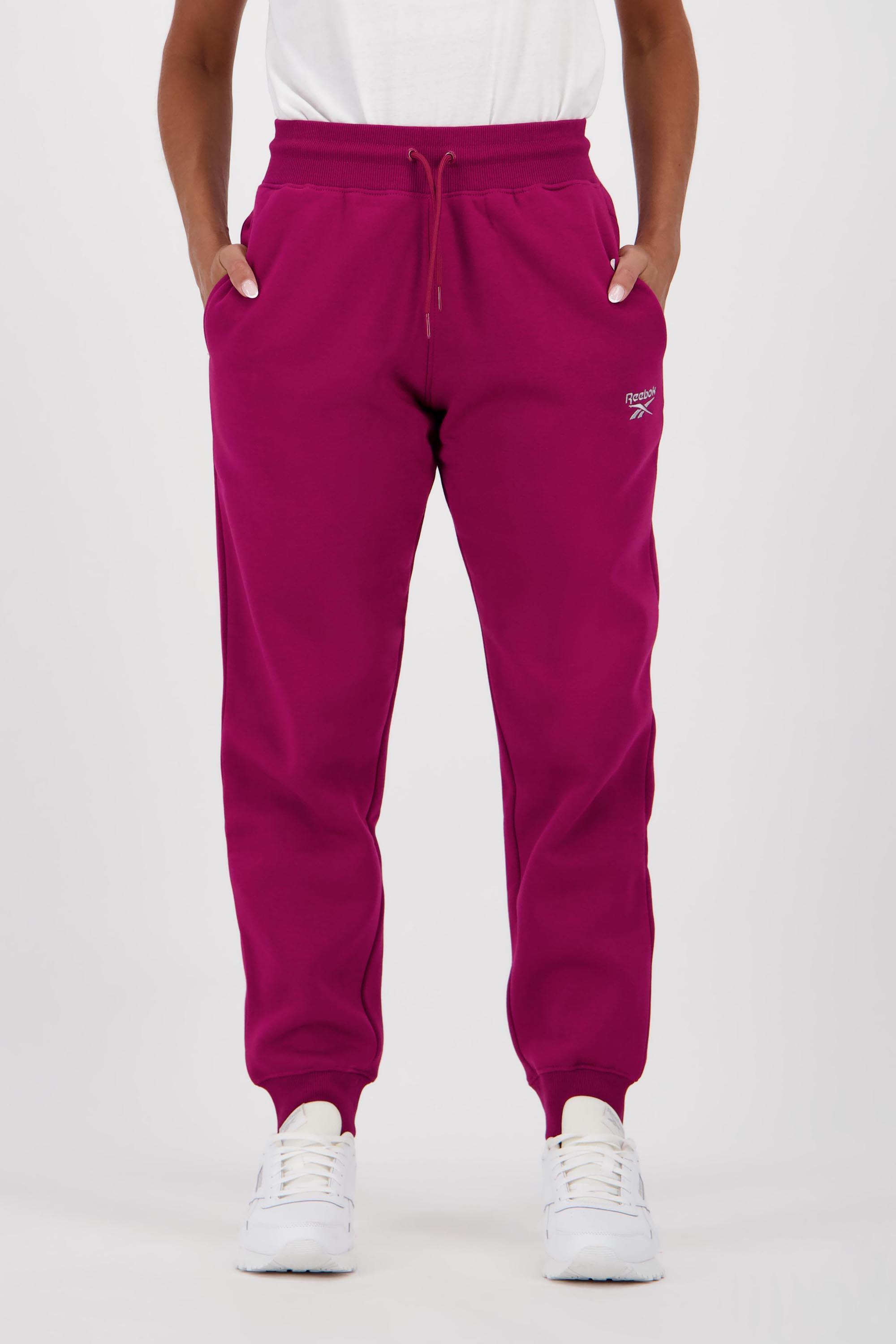 Pantalón Largo Reebok - Rojo - Pantalón Puño Mujer talla S
