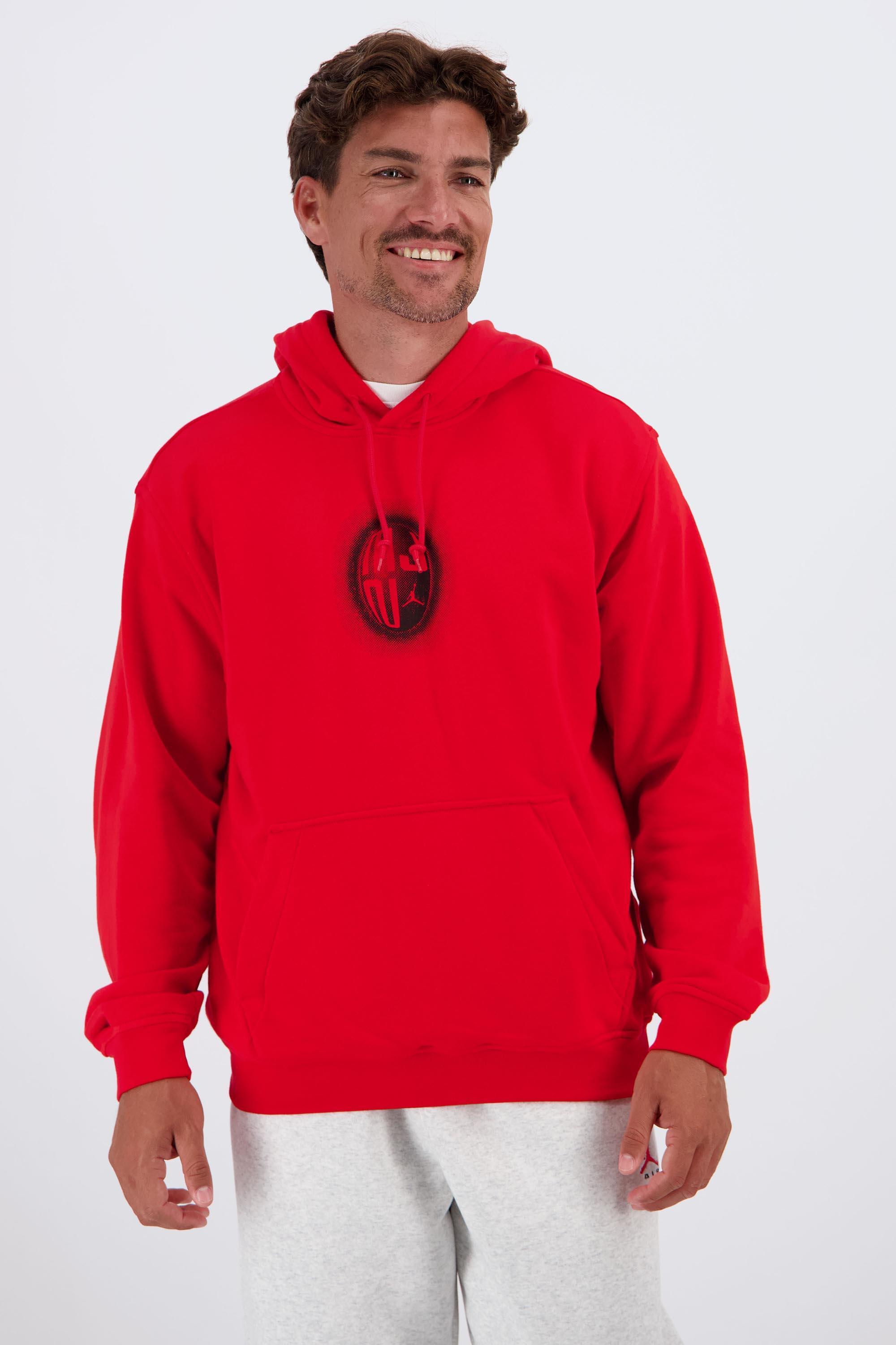 Jordan Brooklyn - Rojo - Sudadera Capucha Hombre talla S