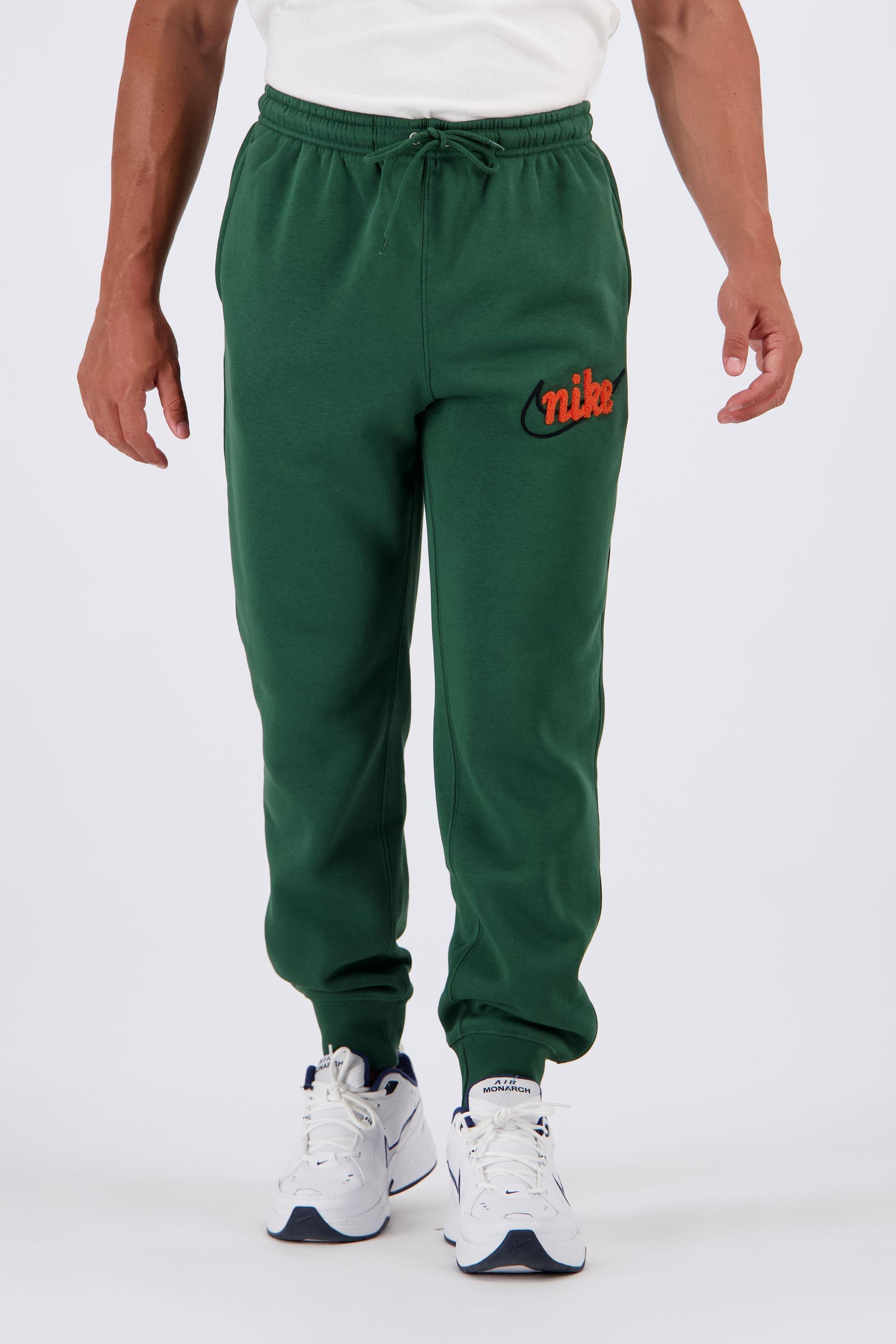 Pantalón Chándal Nike - Verde - Pantalón Puño Hombre talla XL