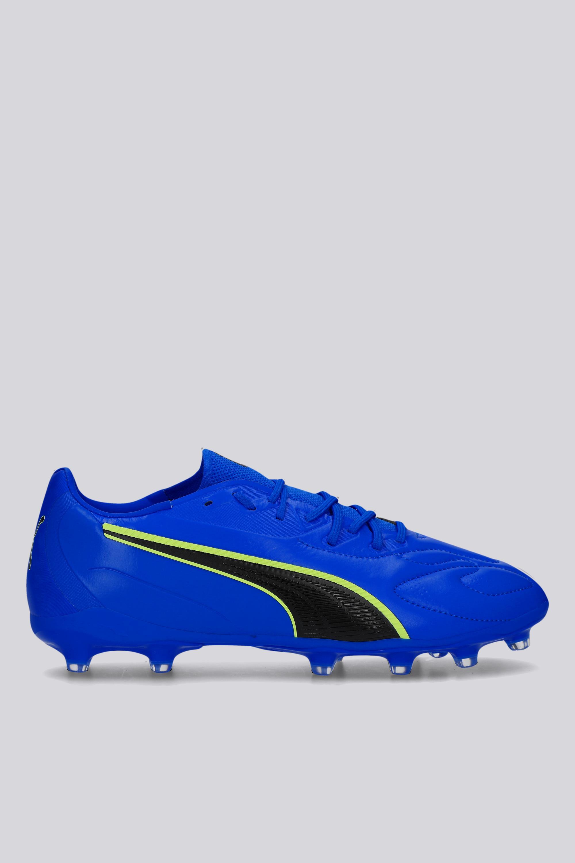 Botas Fútbol Tacos Puma King 20 Match FG AG Azules