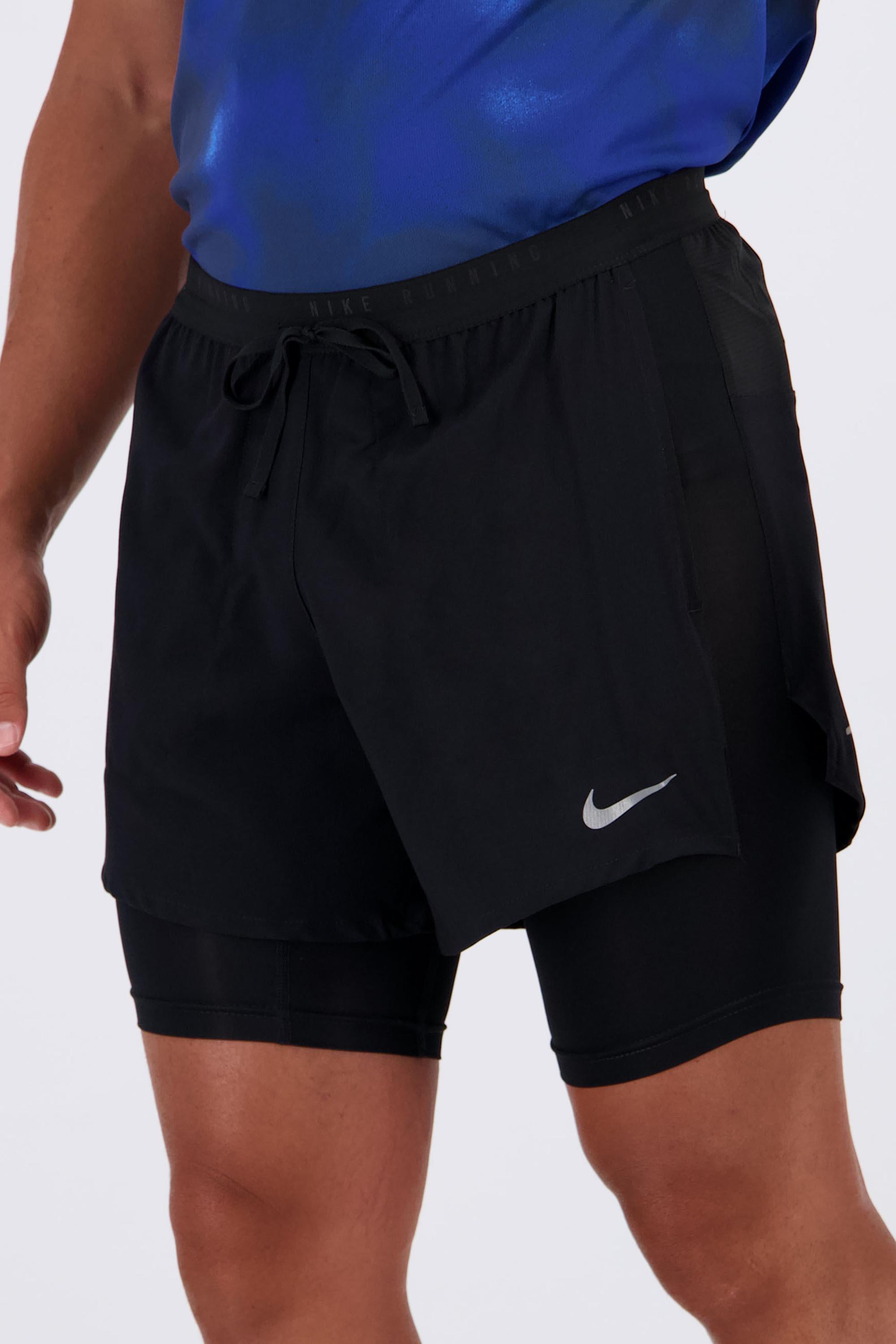 Nike Stride - Negro - Pantalón Corto + Malla Hombre talla XL