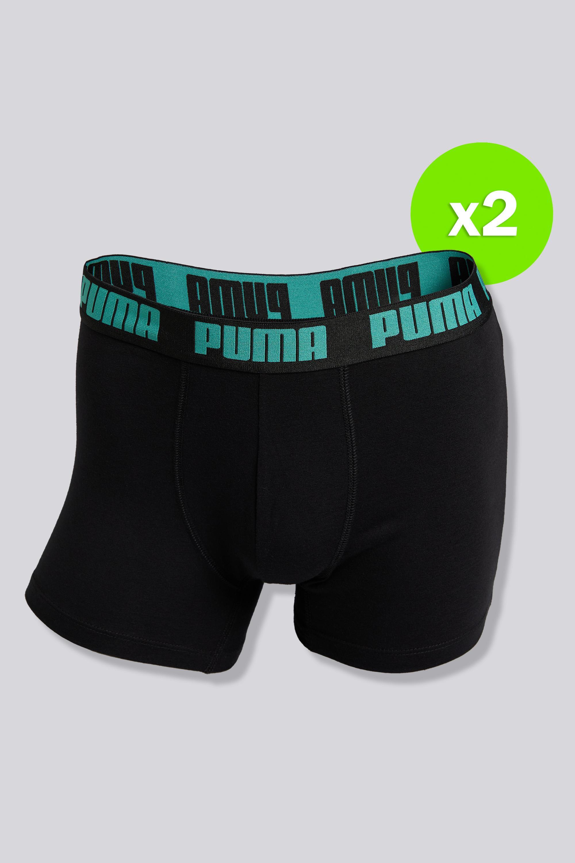 Calzoncillos Puma Pack 2 Bóxer Hombre Negros talla L