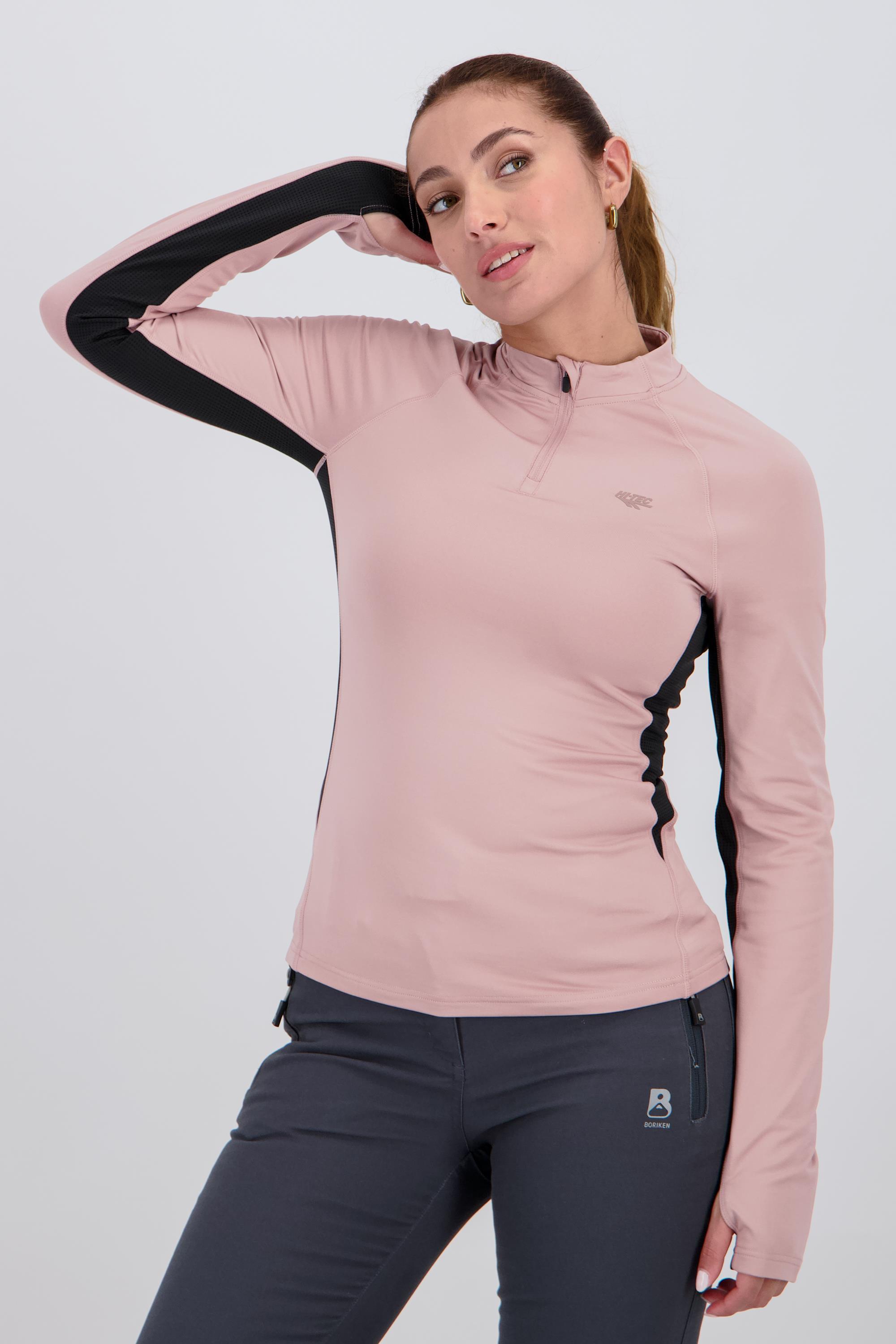 Sudadera Termica Hi-Tec - Rosa - Sudadera Media Cremallera Mujer talla