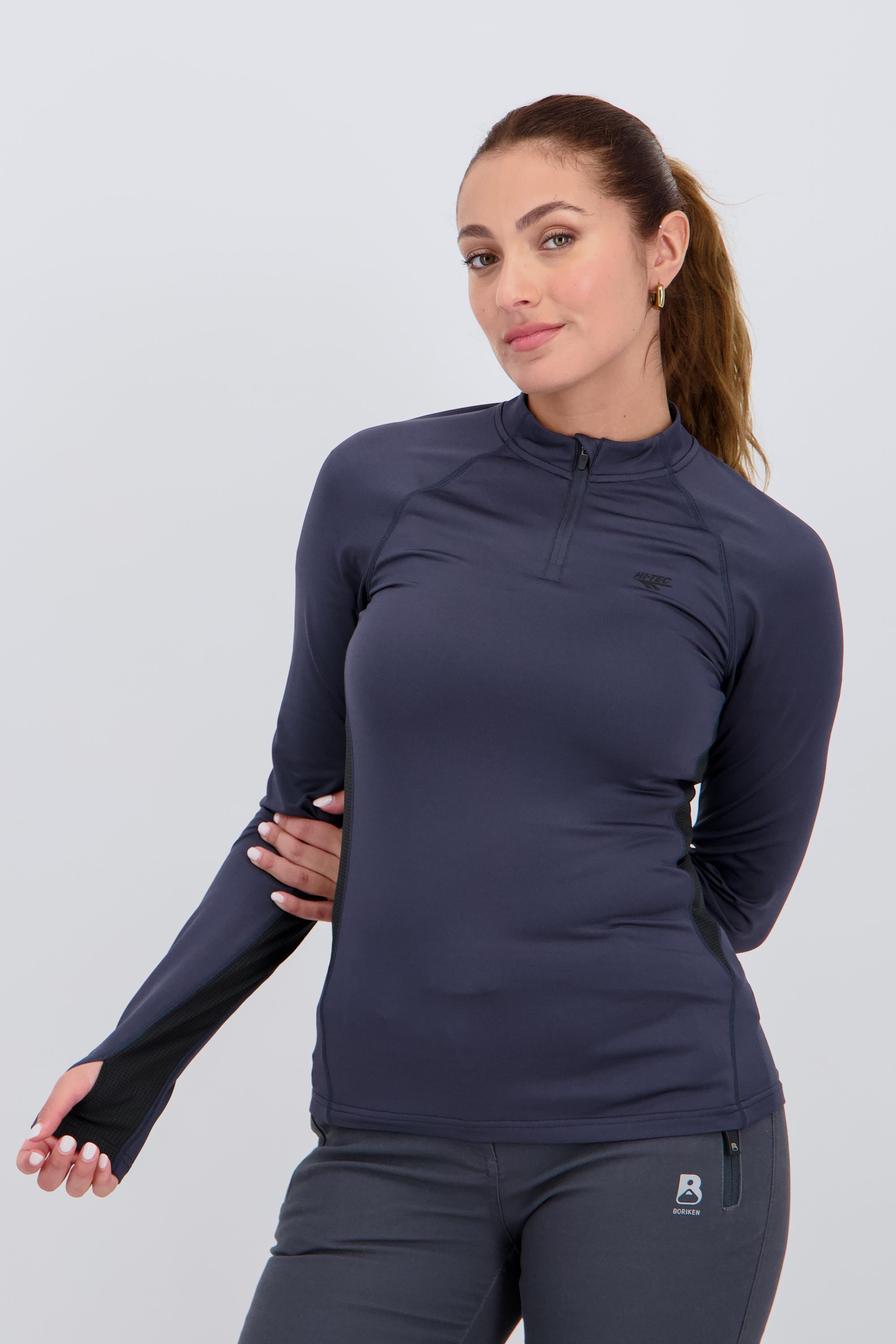 Sudadera Termica Hi-Tec - Gris - Sudadera Media Cremallera Mujer talla