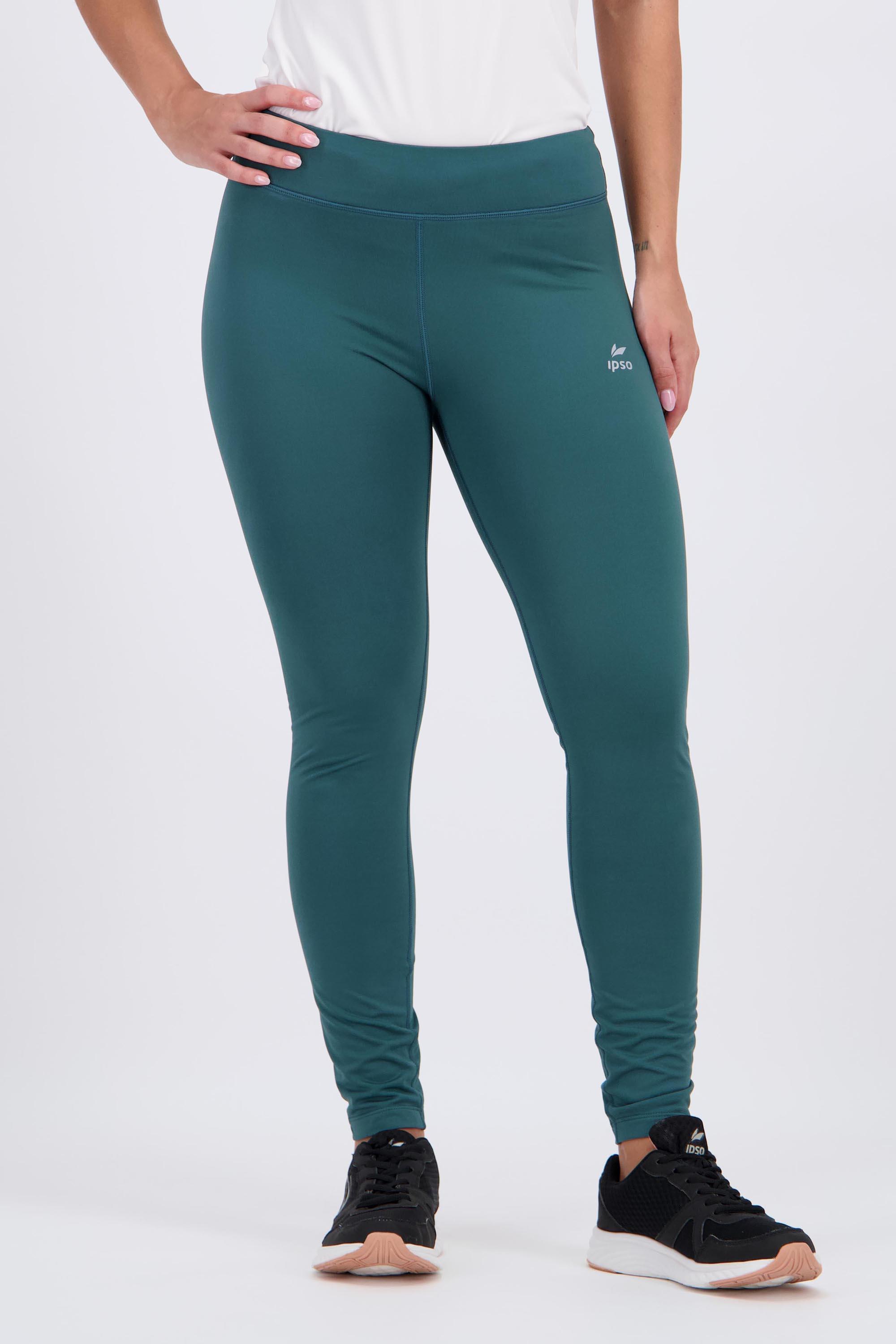 Mallas Largas Ipso - Verde - Leggings Running Mujer talla