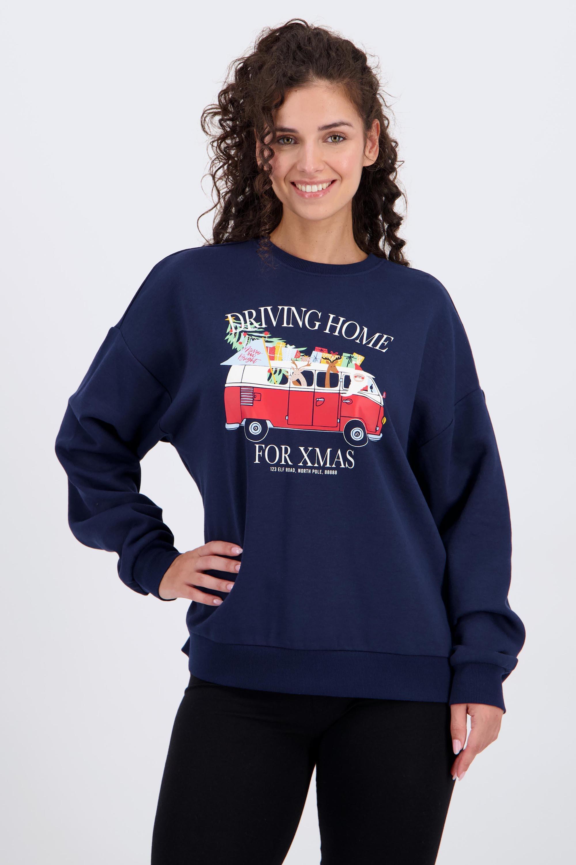 Up Driving Home Xmas - Azul - Sudadera Mujer talla S