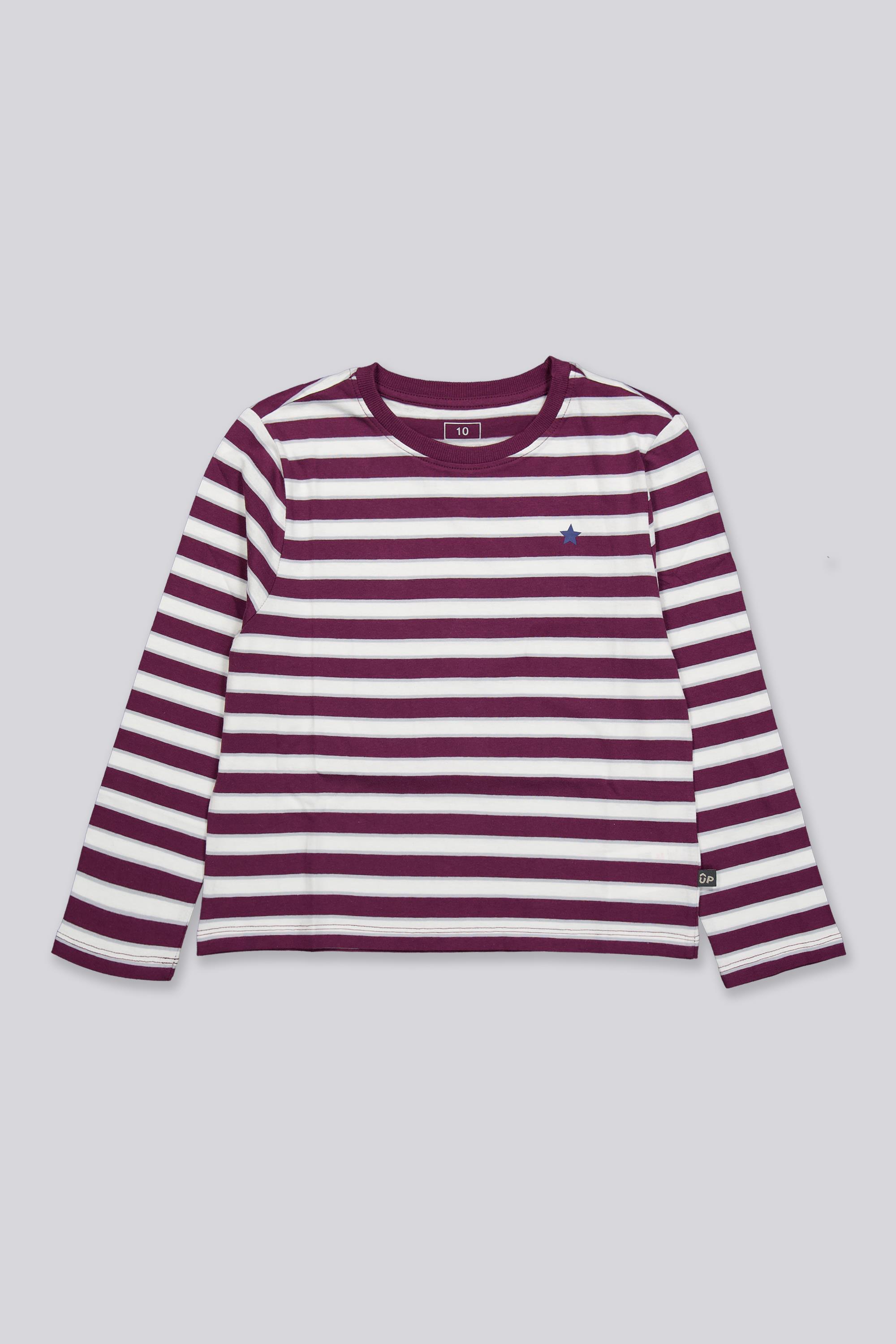 Up Rayas - Rojo - Camiseta Manga Larga Niña talla 14