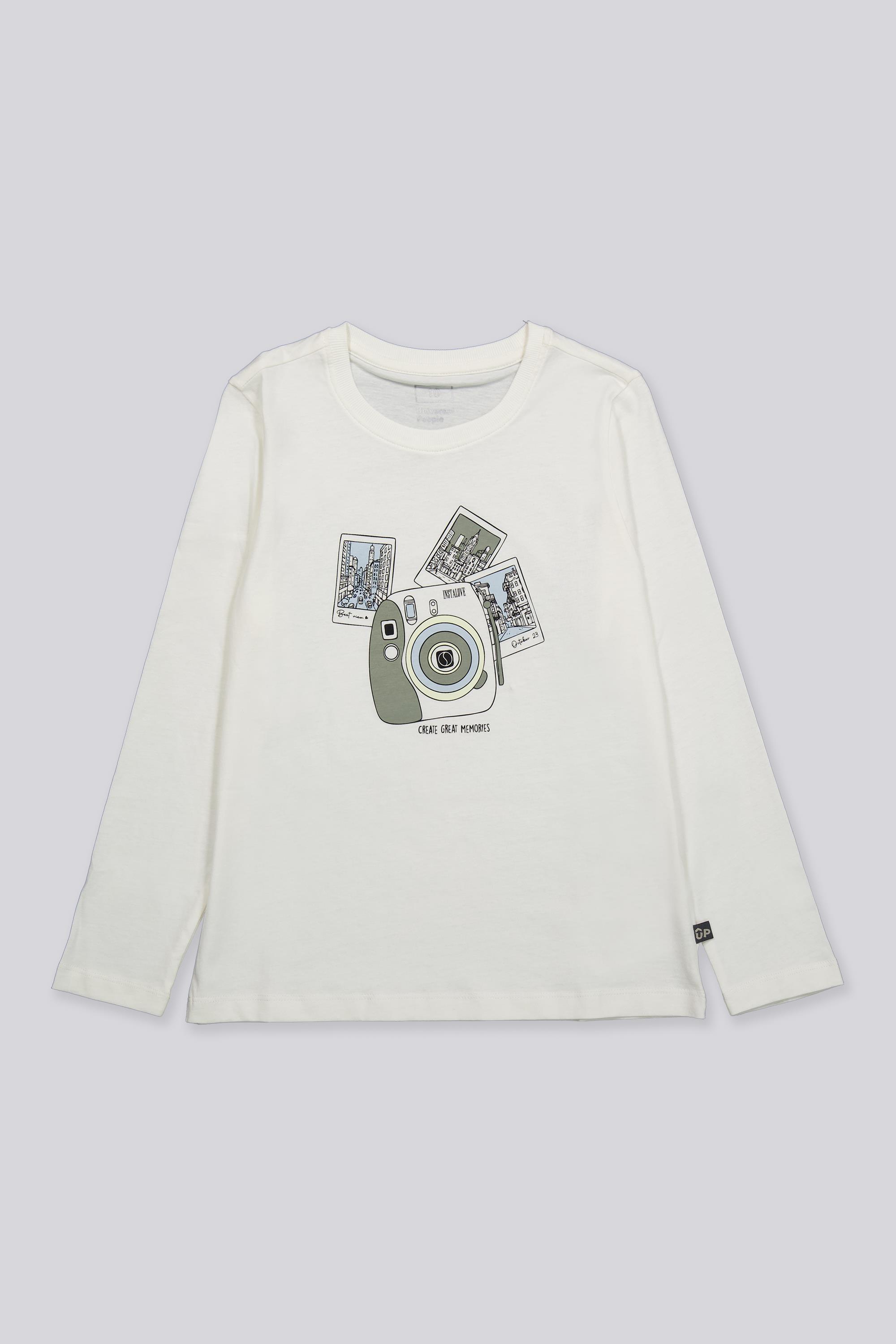 Up Photo - Blanco - Camiseta Manga Larga Niña talla 14