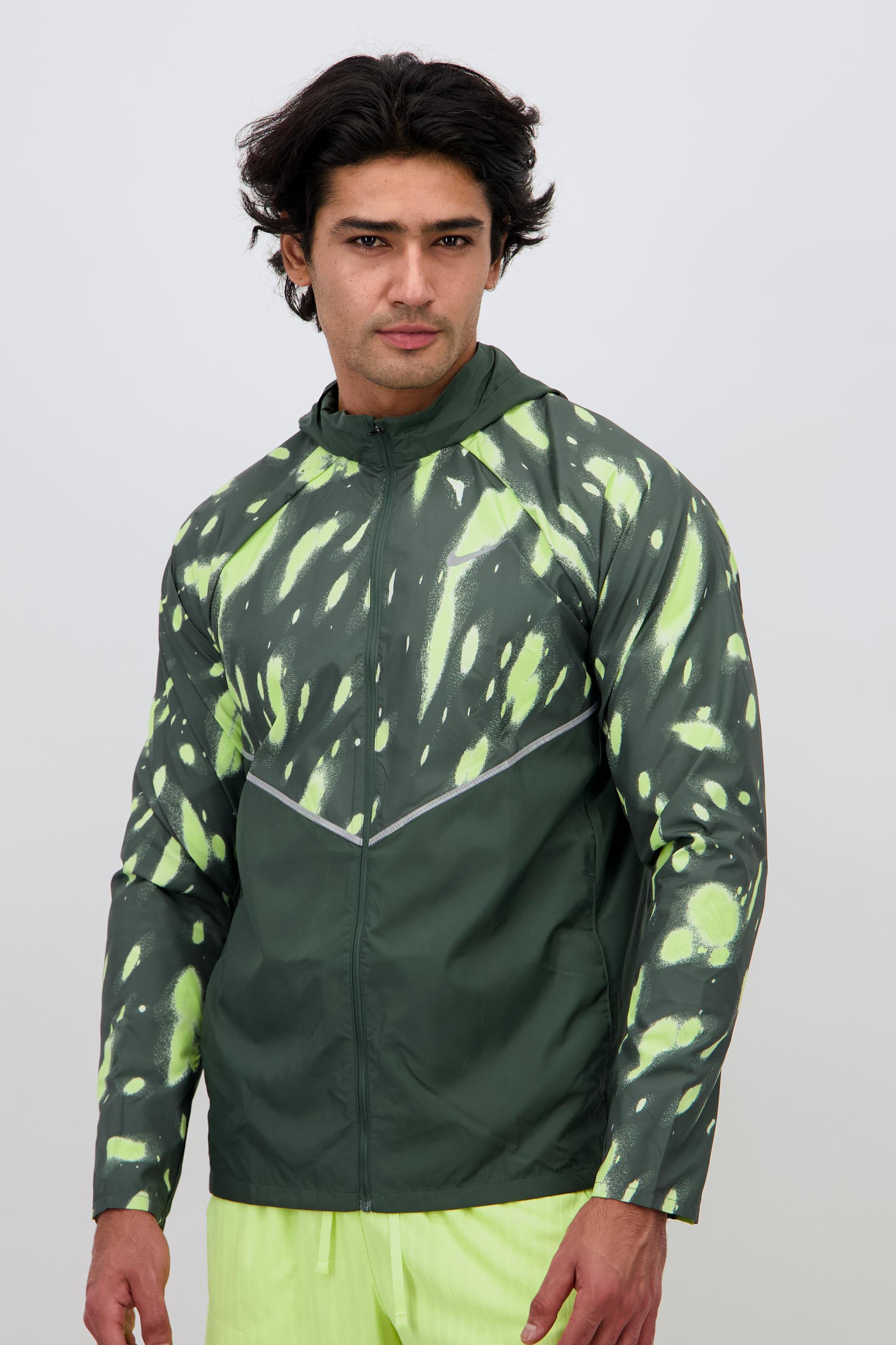 Miler - Verde - Cortavientos Running Hombre talla