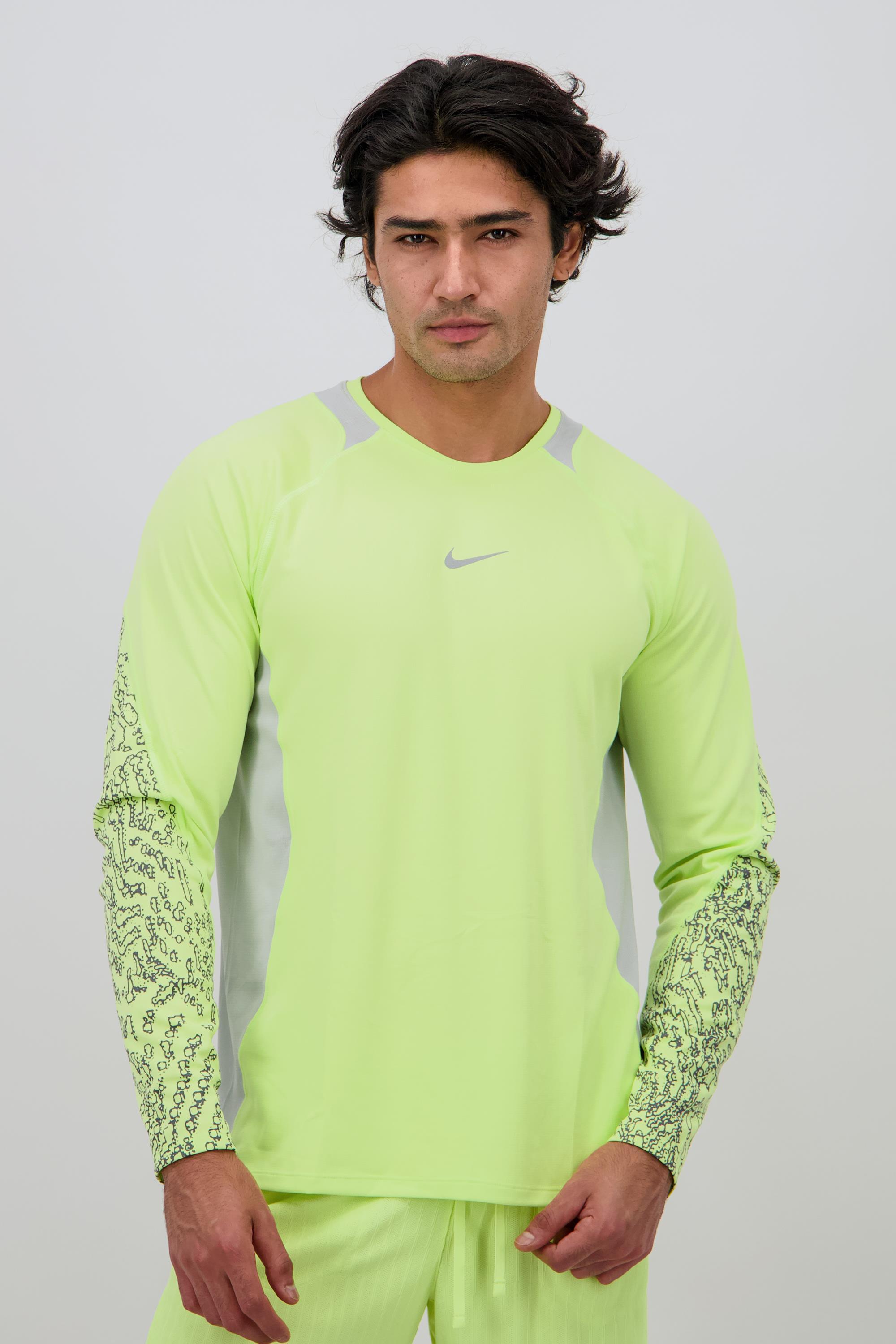Stride - Amarillo - Camiseta Manga Larga Hombre talla