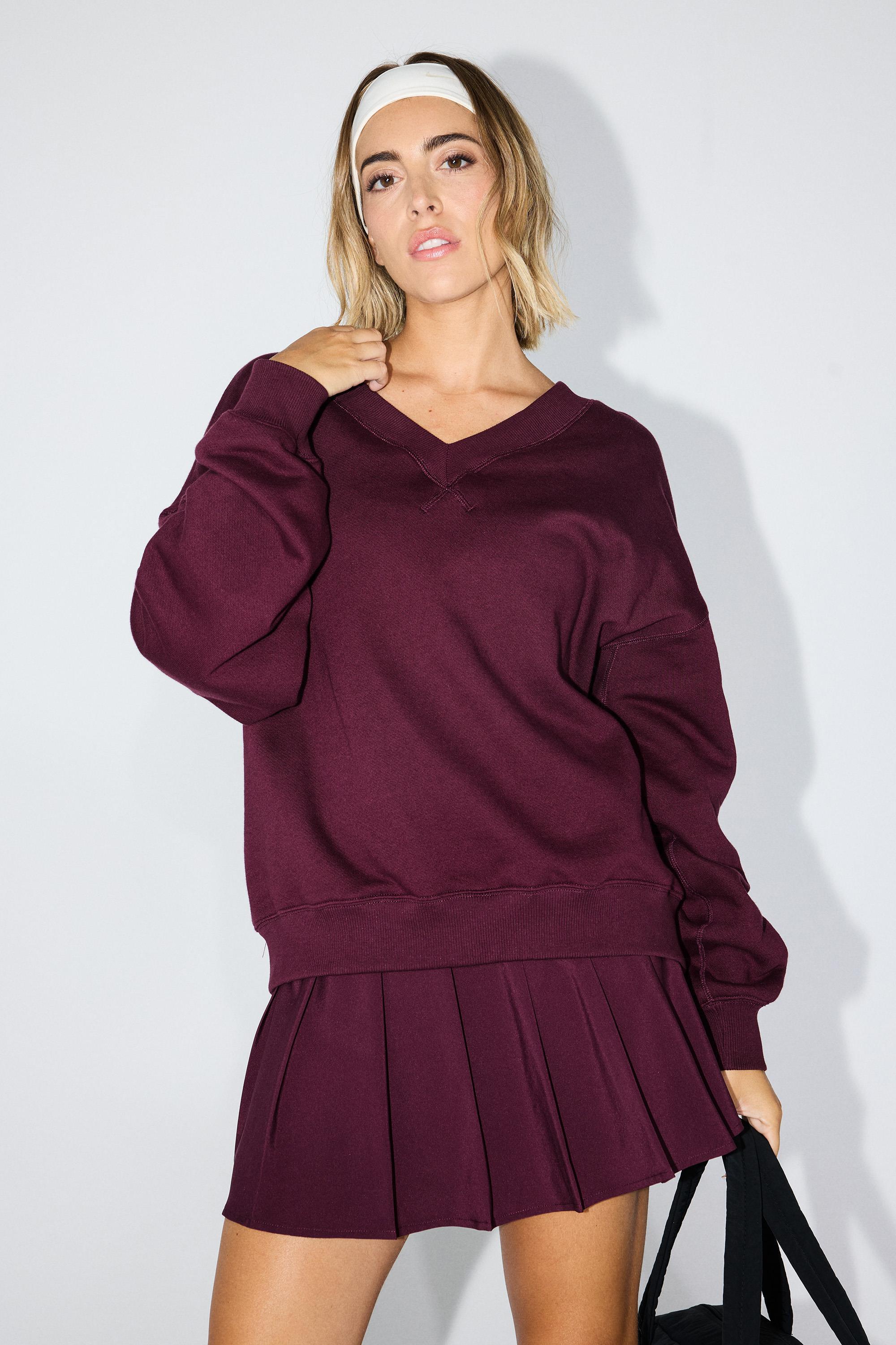 Sudadera Violeta Mangriñán - Rojo - Cuello Pico Mujer talla XL