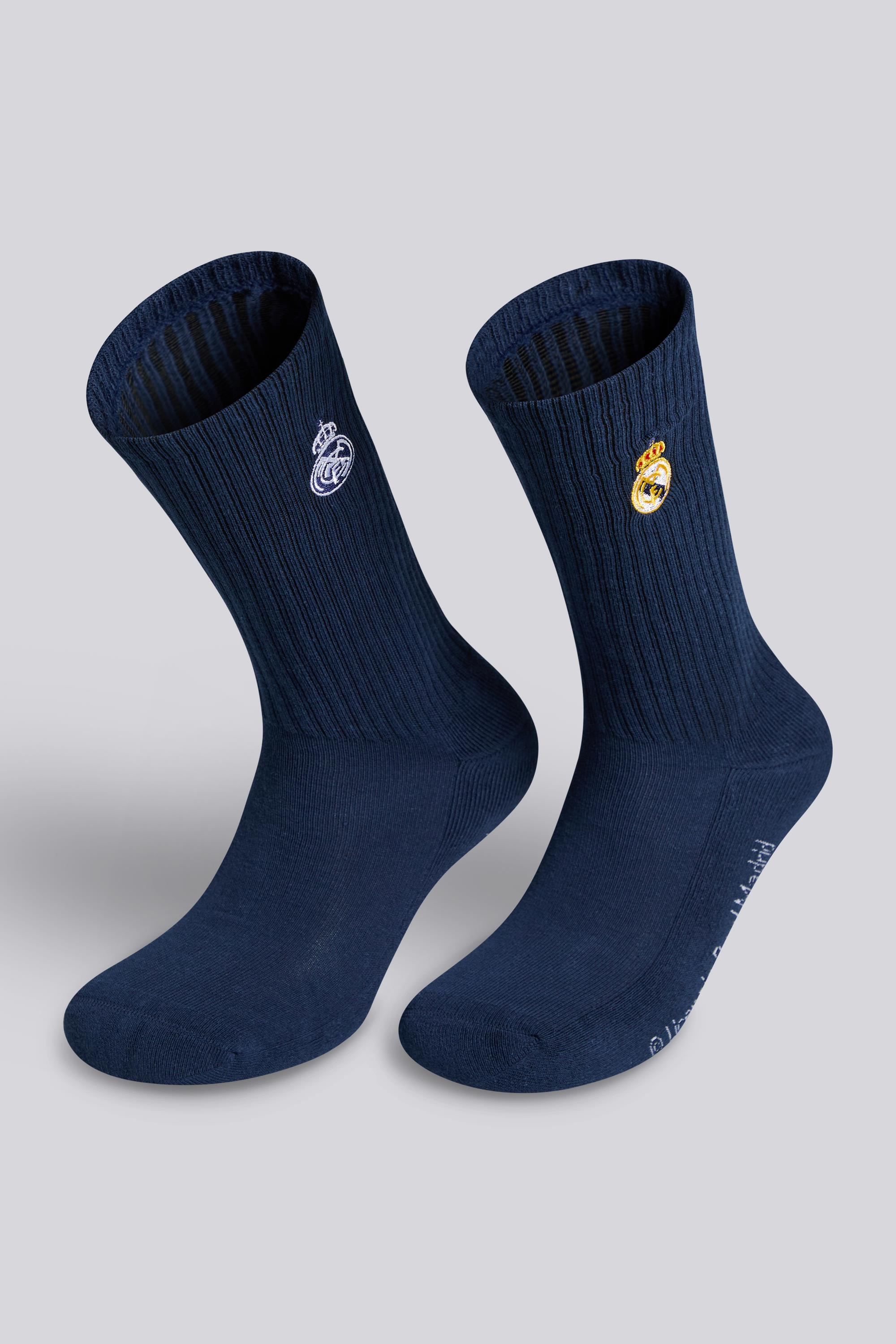 Calcetines Largos R. Madrid CF - Azul - Pack 2 talla XL