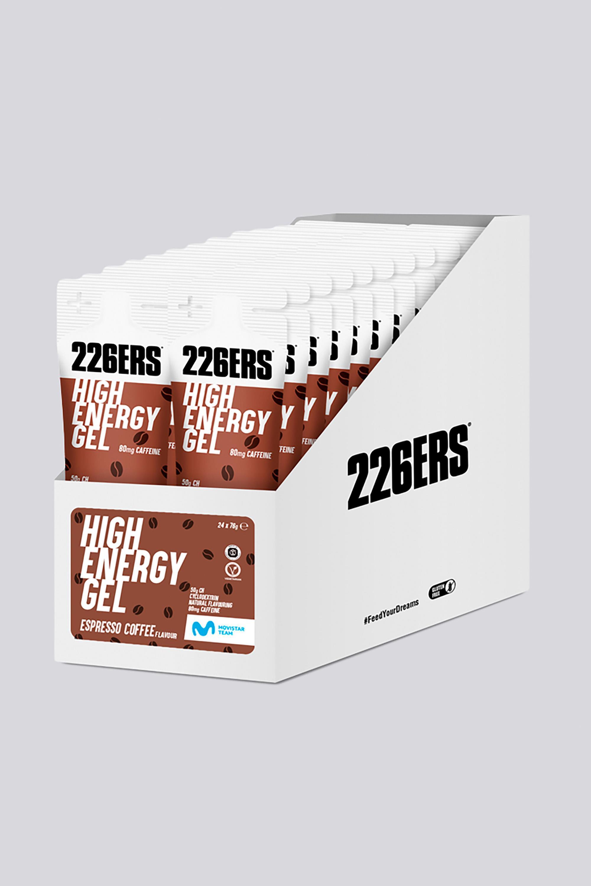 226Ers High Energy Cafeína - 24 Geles Glucosa 76 Gr. Unica