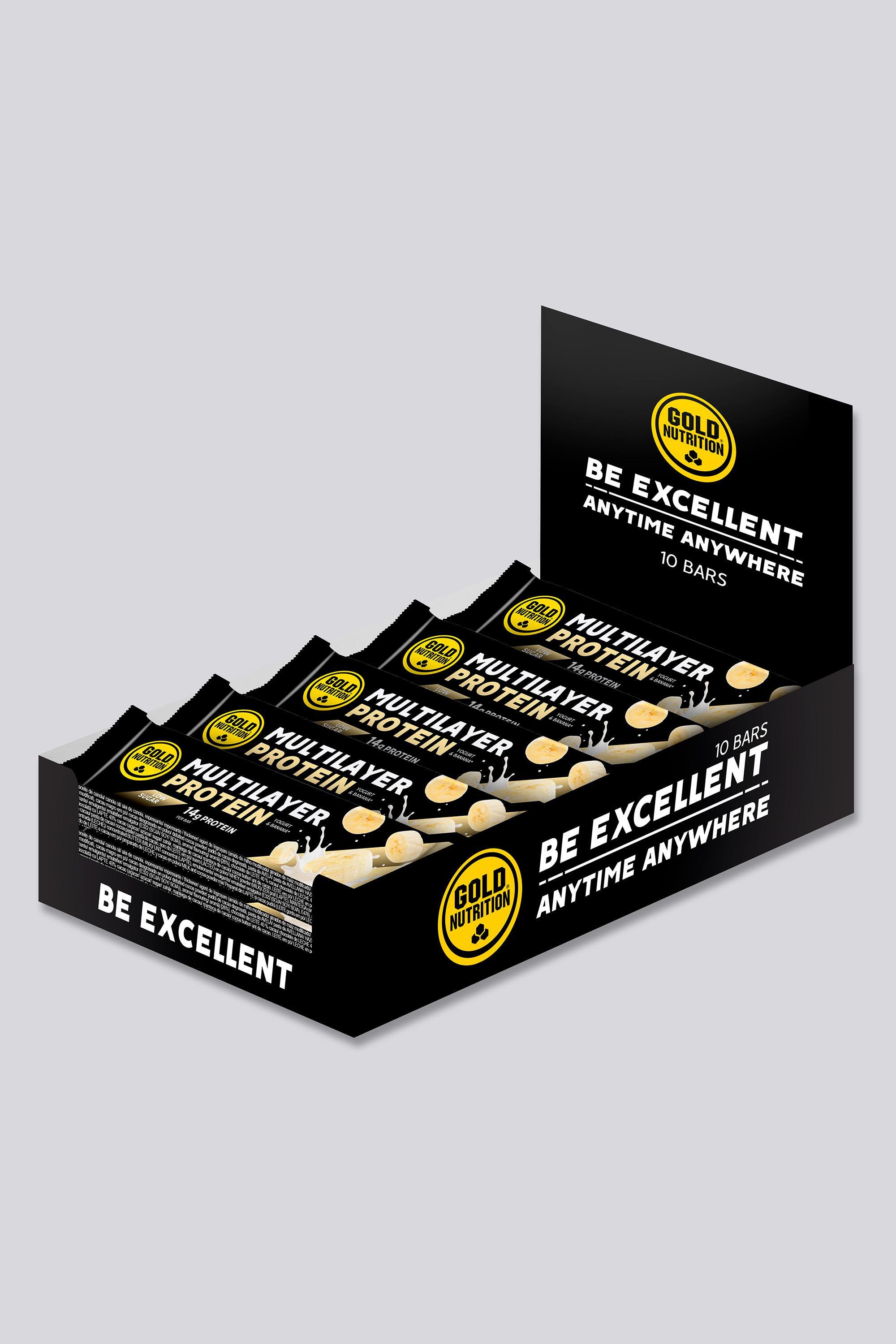Gold Nutrition - Yogurt Banana - 10 Barritas 50 Gr talla T.U.