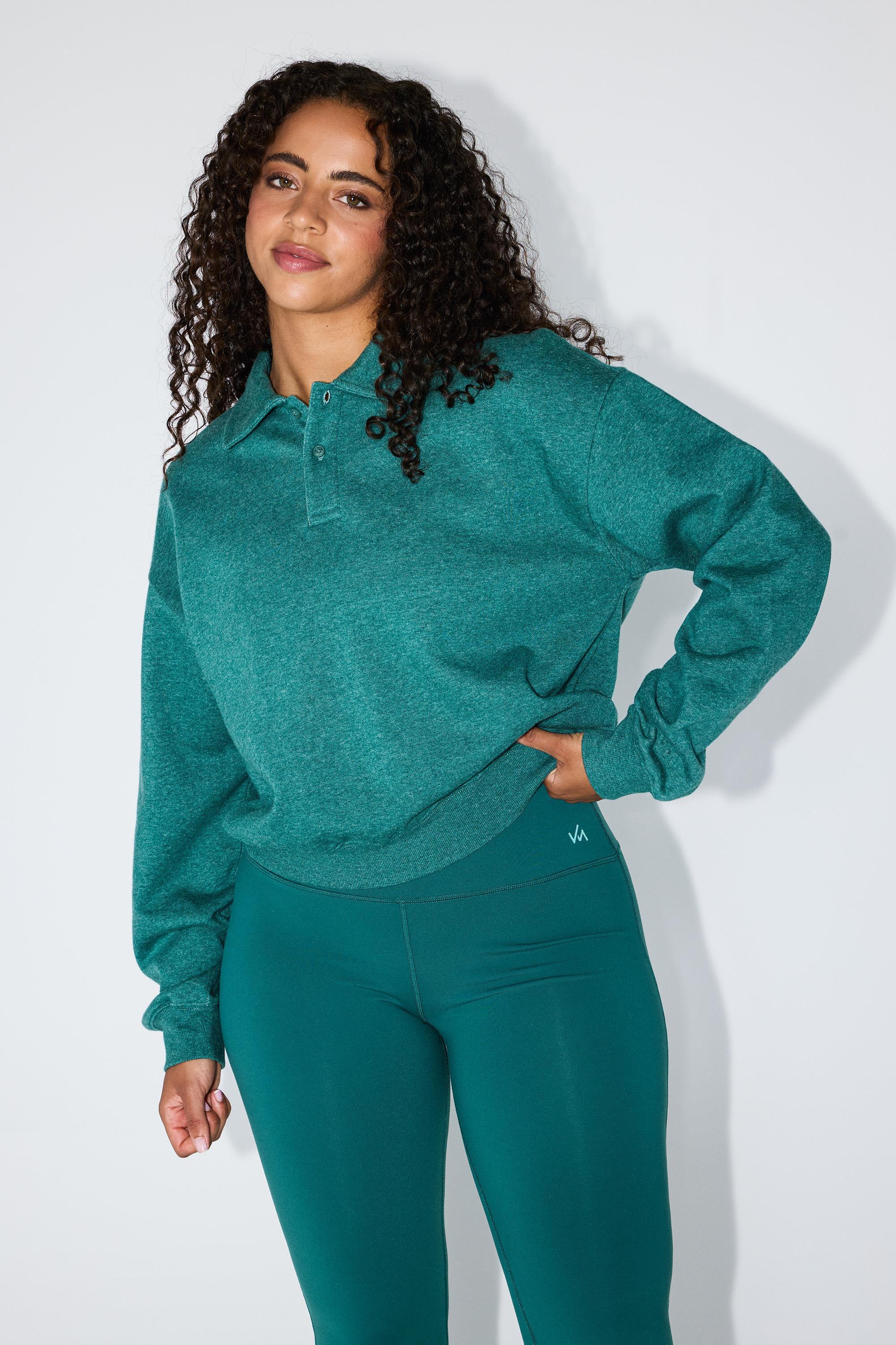 Sudadera Violeta Mangriñán - Verde - Cuello Pico talla XL