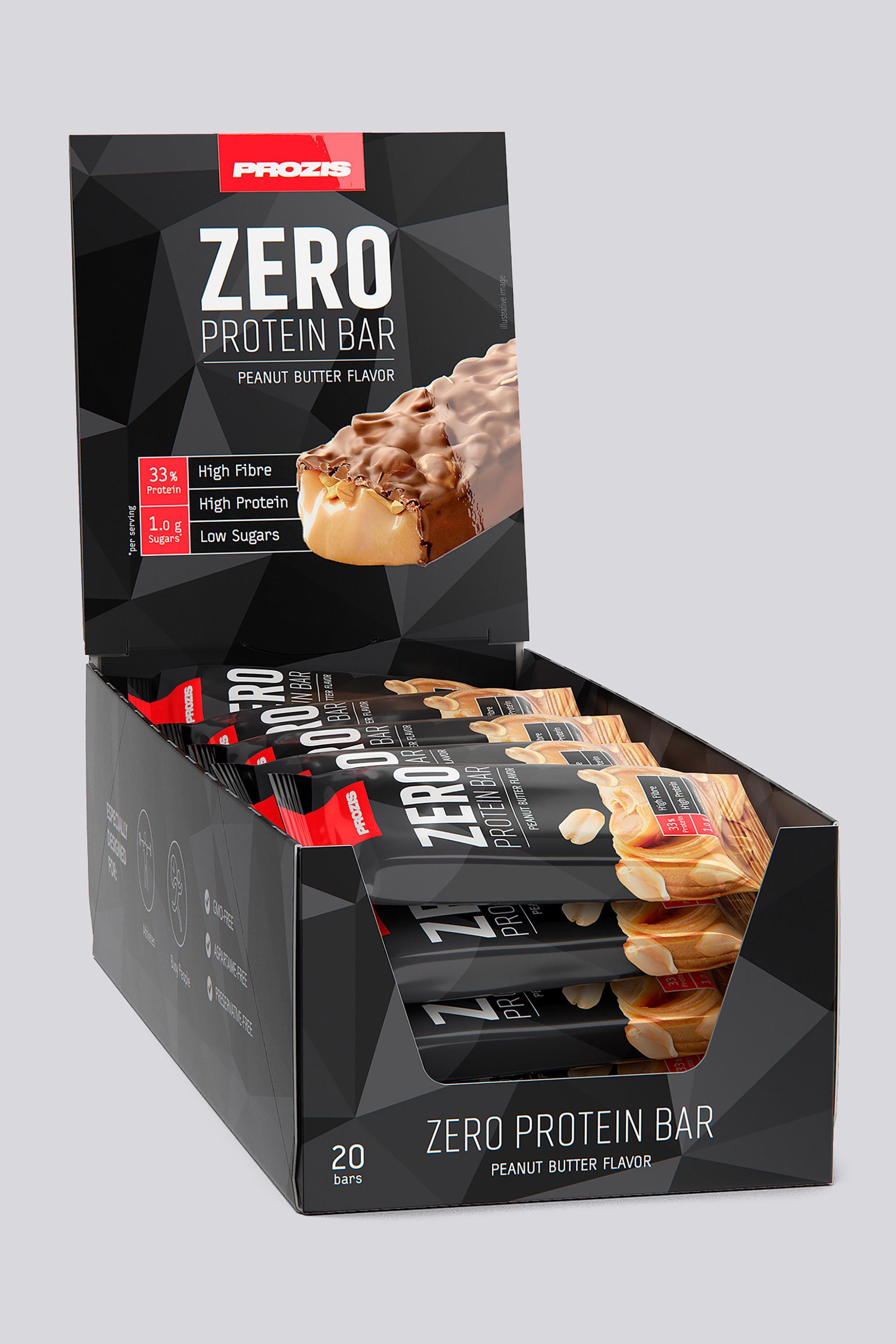 Prozis Zero Protein - Caja 20 Barritas 65 Gr talla T.U.
