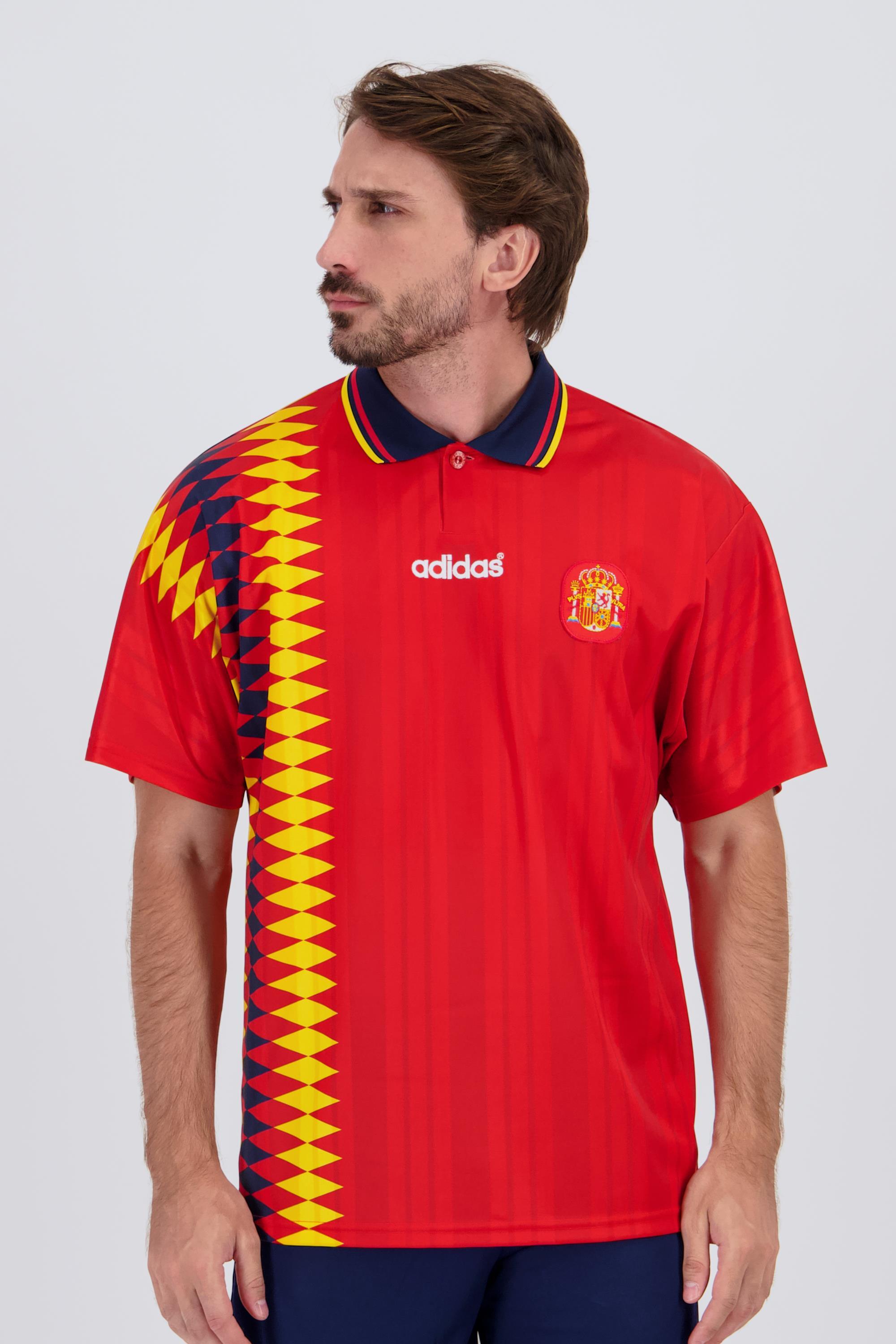 1ª Camiseta España Mundial 1994 Primera Equipación Retro Hombre Rojo talla L