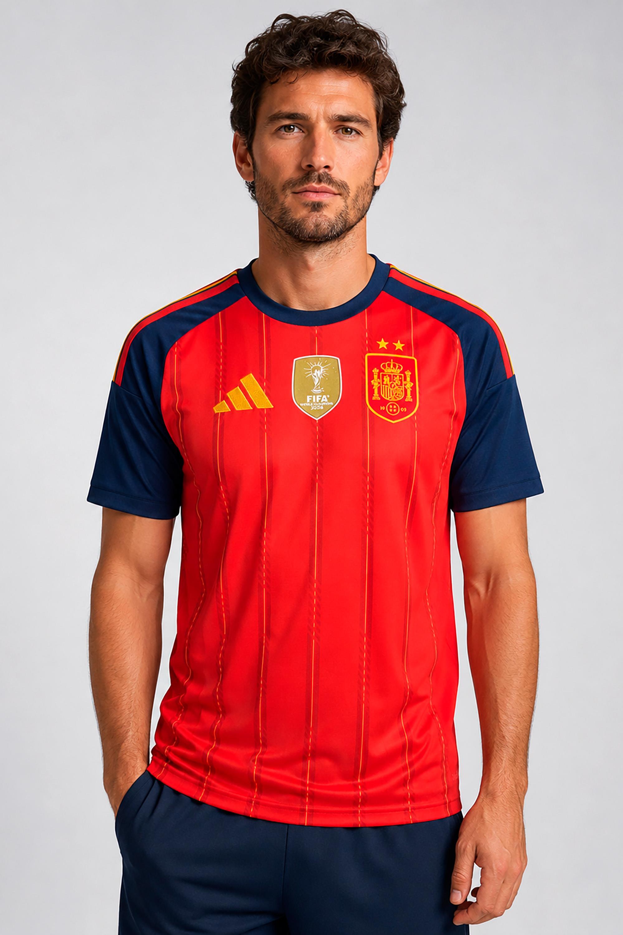 Camiseta España 2 Estrellas Mundial 2026 Hombre talla 2XL