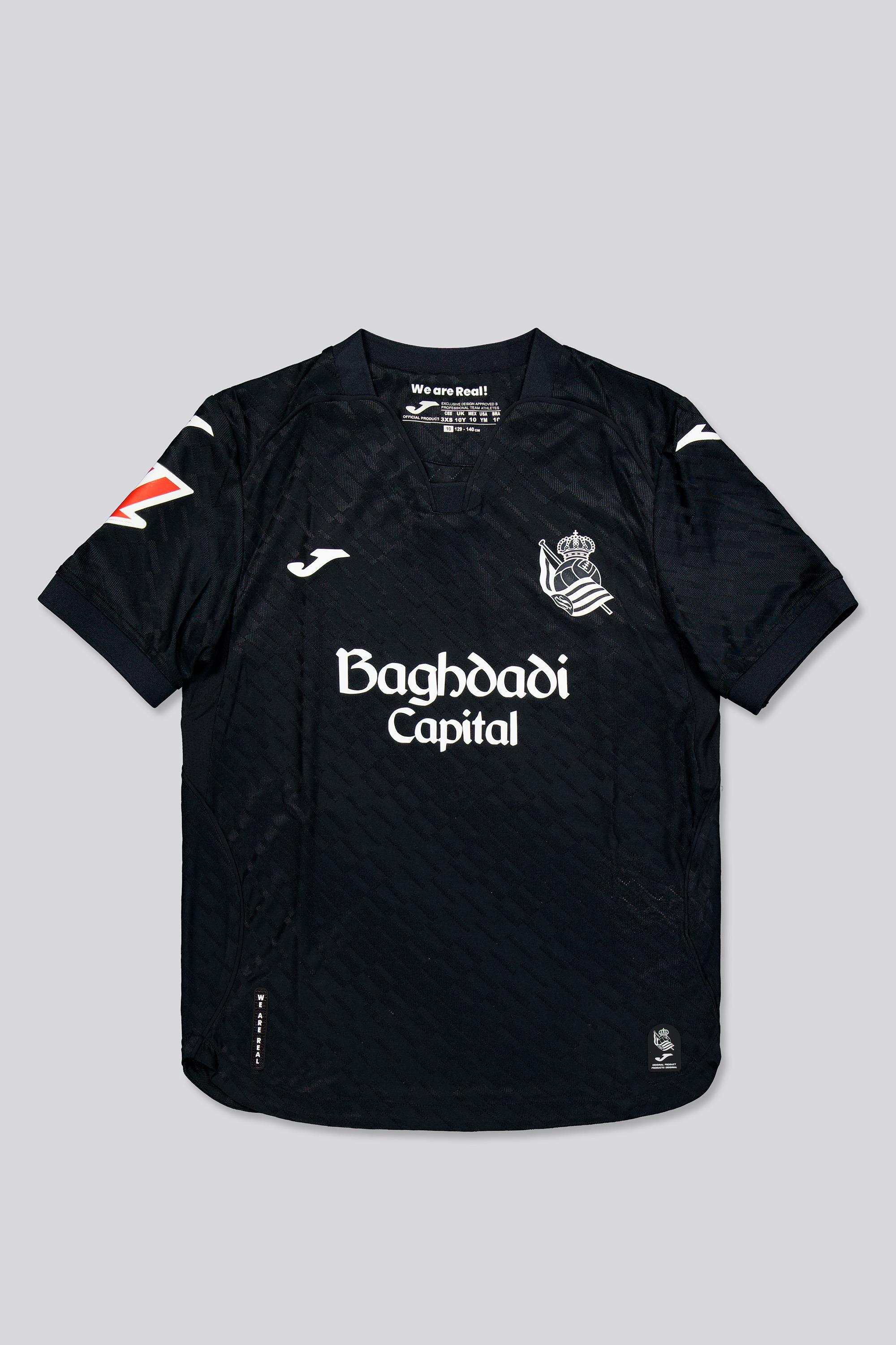 2ª Camiseta Real Sociedad SAD 26/27 Segunda Equipación Junior Negra talla 10