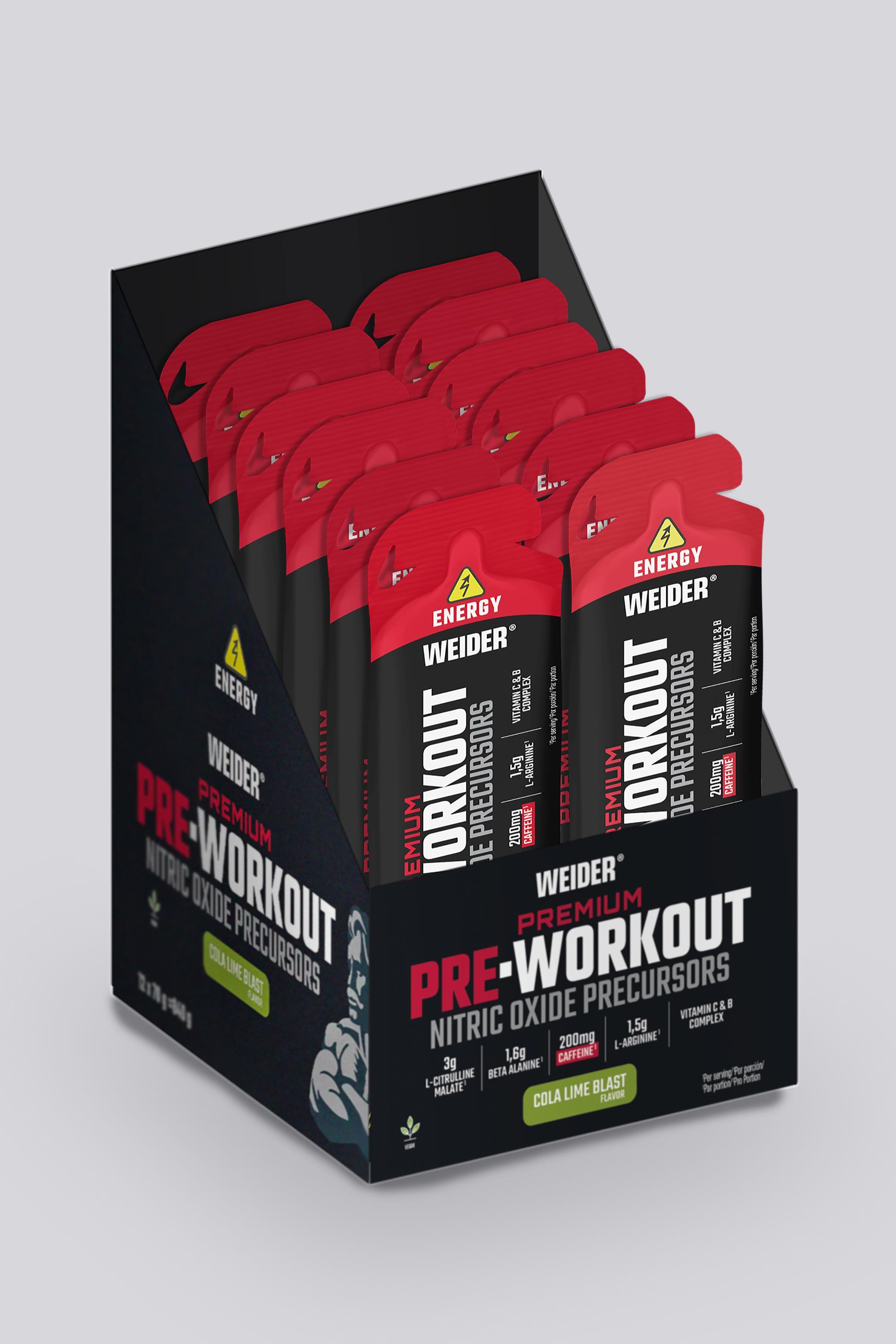 Weider Caja Pre Workout Gel - 12 Geles 70 g talla T.U.