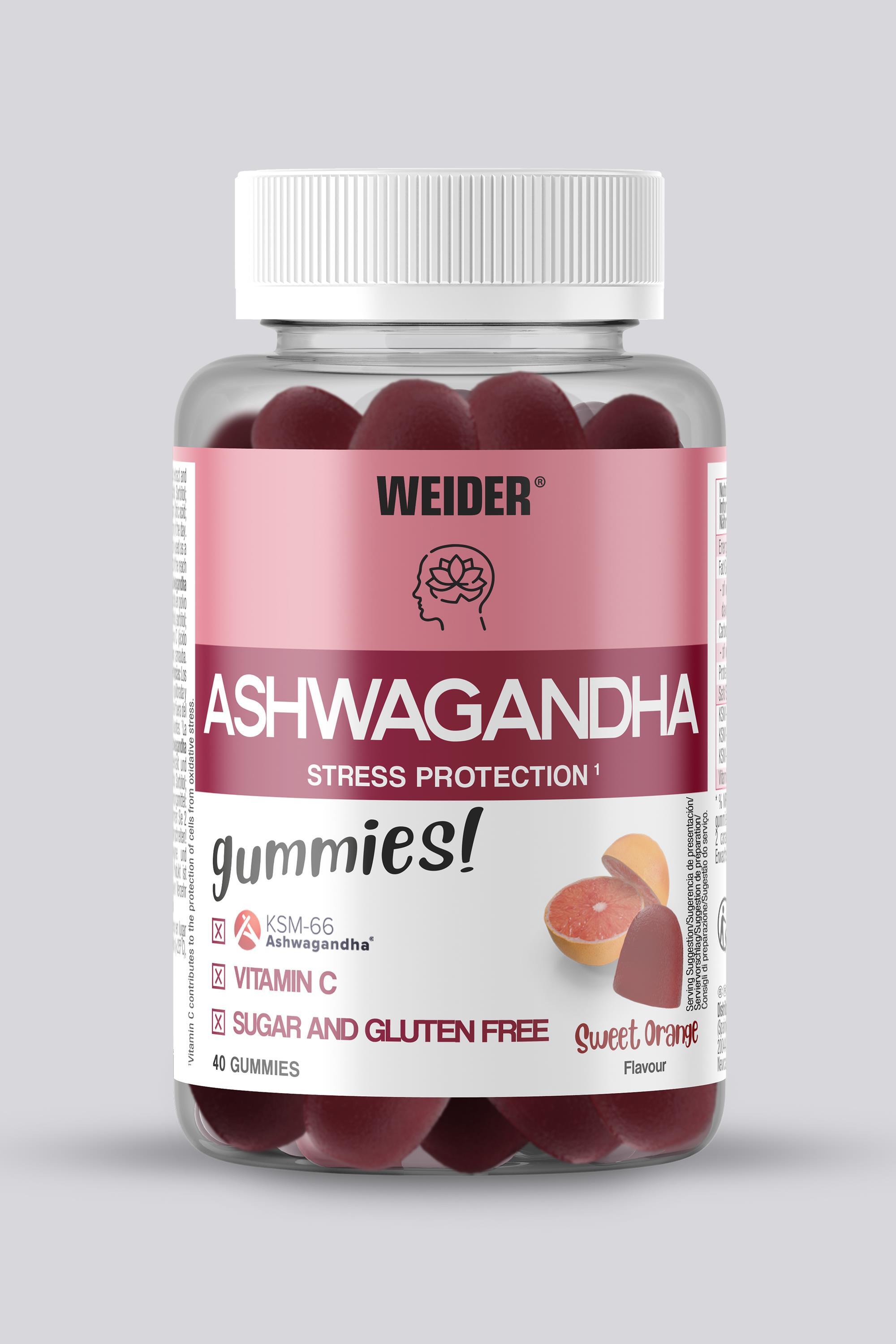 Weider Ashwagandha - Naranja - 40 Gominolas talla UNICA