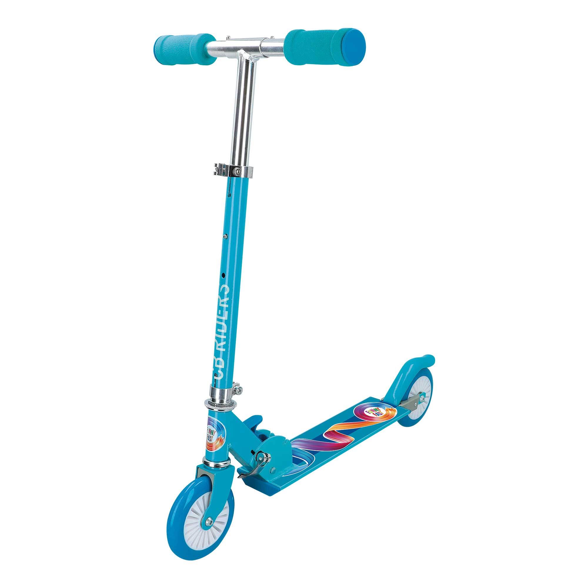  Patinete infantil de dos ruedas con elevación plegable y 125  ruedas, Azul : Todo lo demás