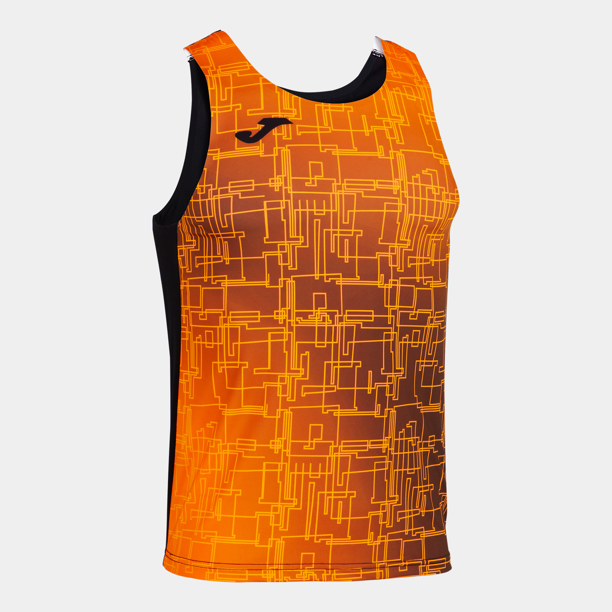 Camiseta tirantes hombre Elite VIII negro naranja