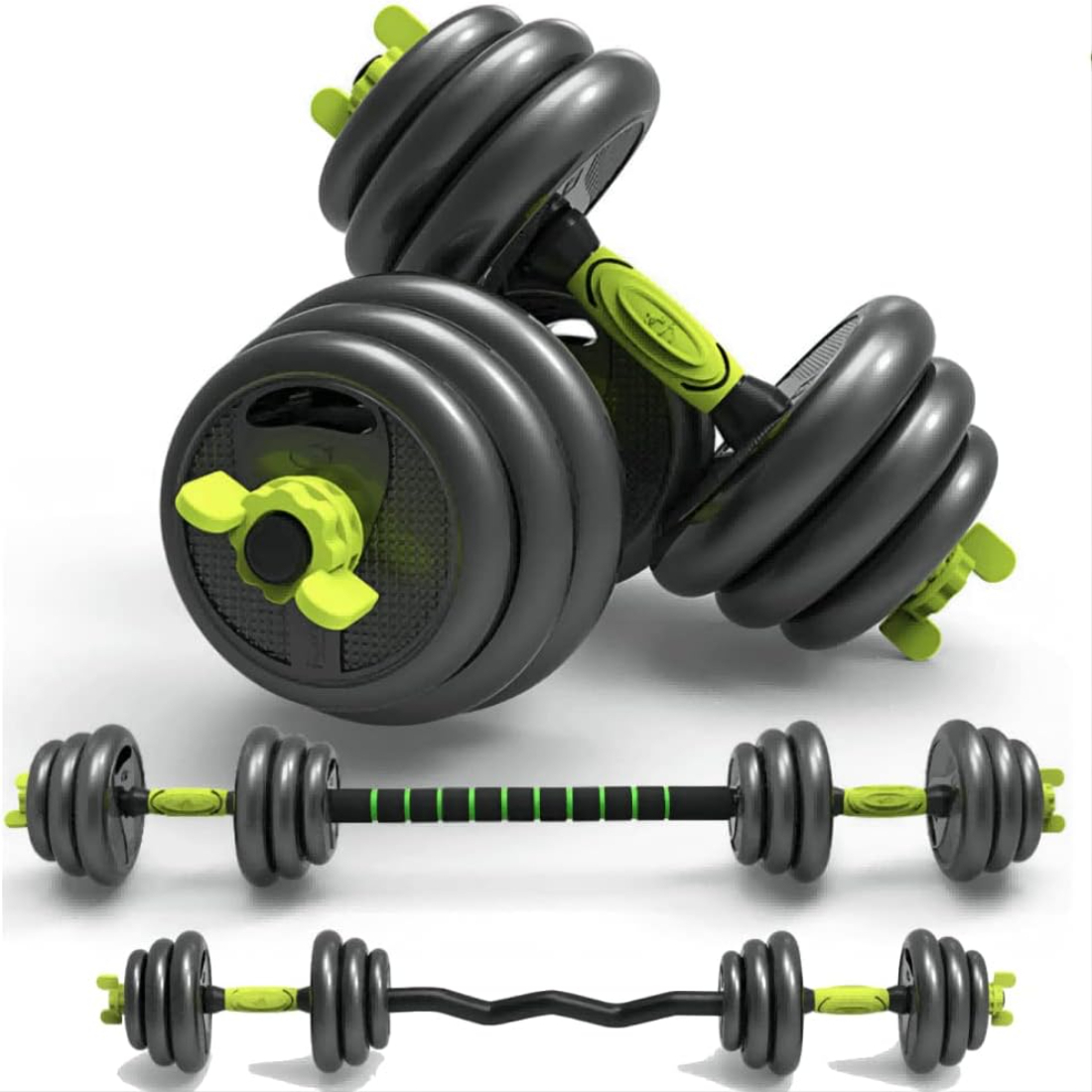 pedkit Juego de pesas 30 kg barra y mancuernas kit mancuernas musculacion  barra de pesas : : Deportes y aire libre