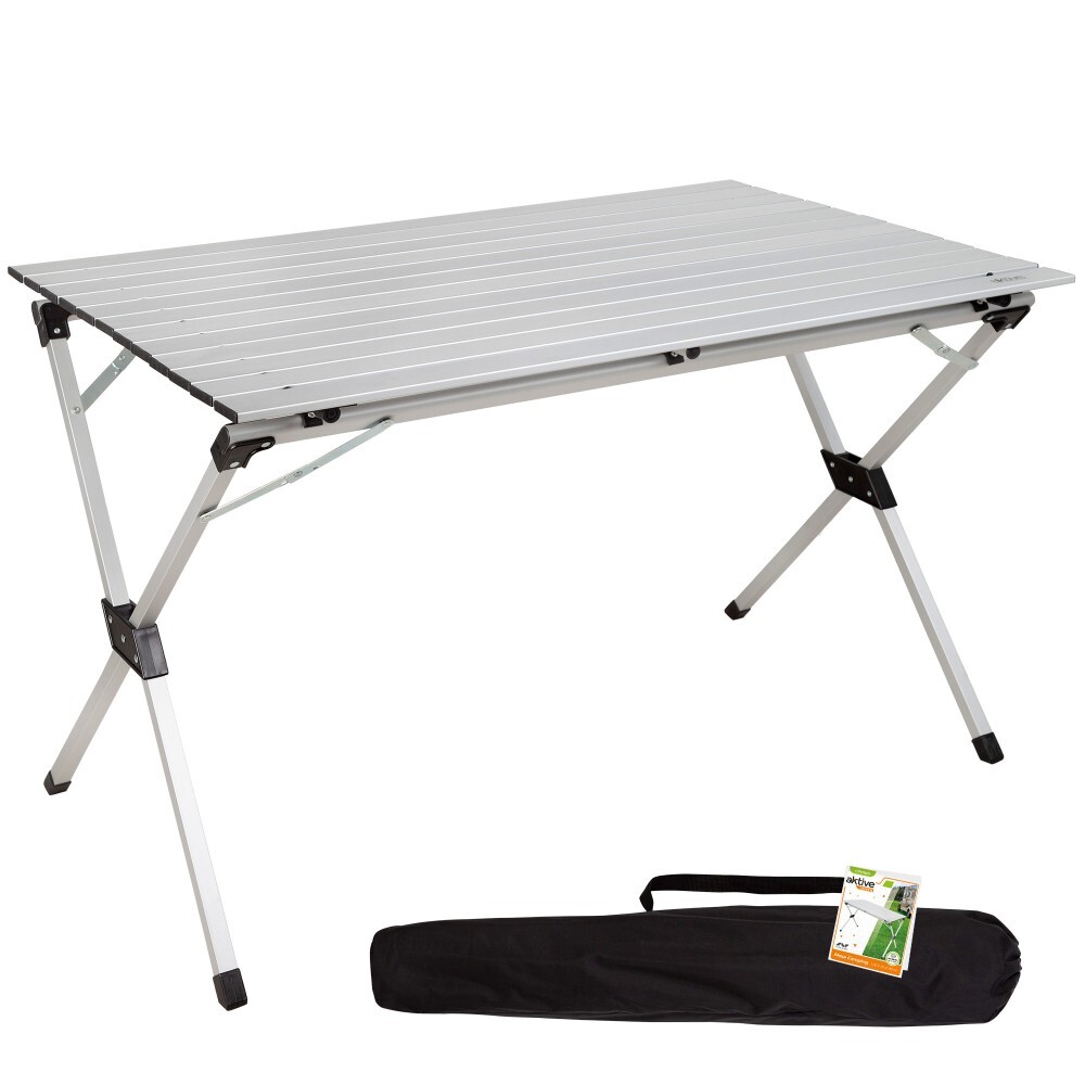 Mesa Plegable Para Camping Aktive Camping - Plateado MKP